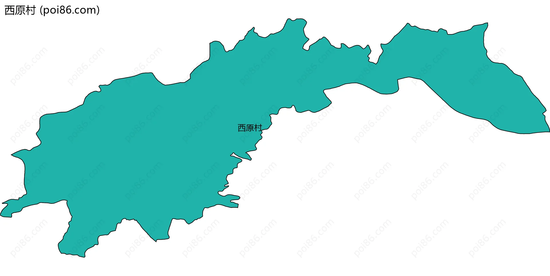 西原村边界地图