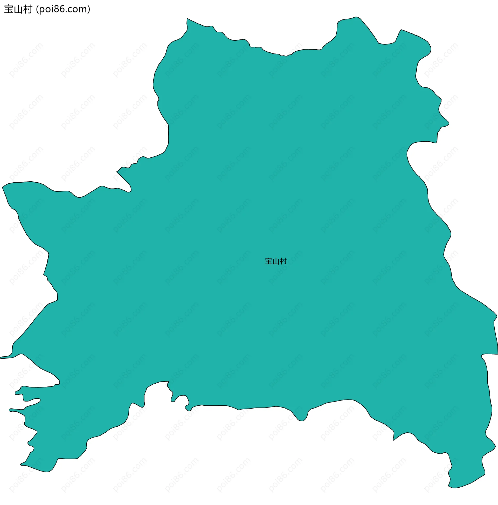 宝山村边界地图