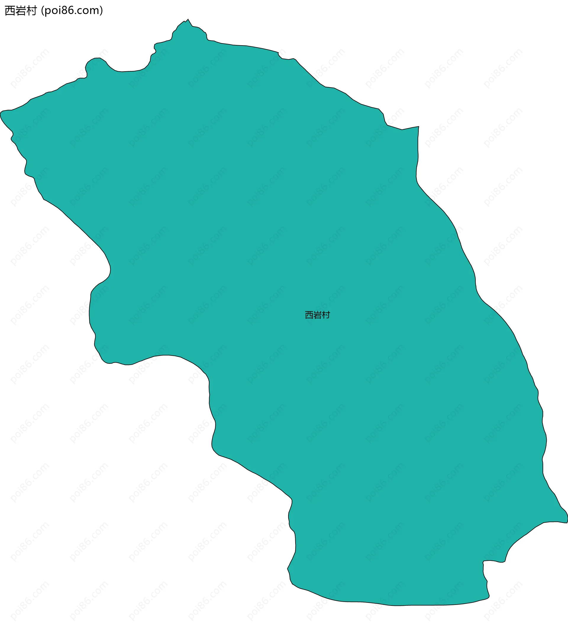 西岩村边界地图