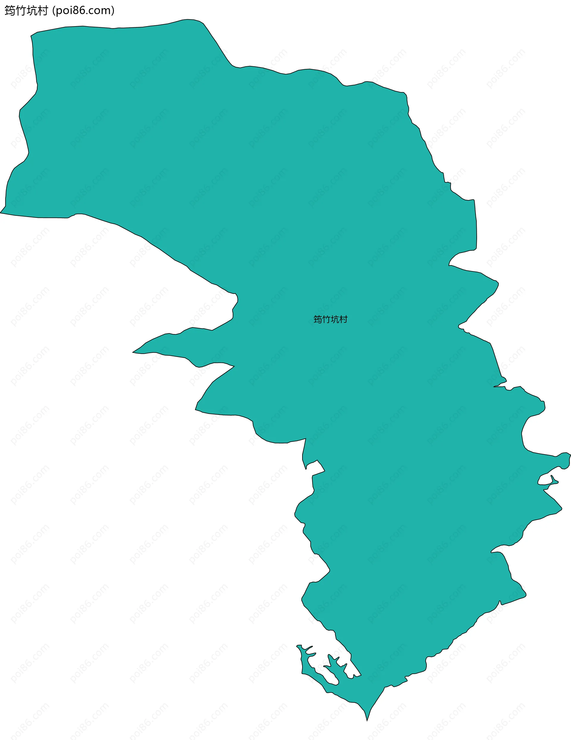 筠竹坑村边界地图