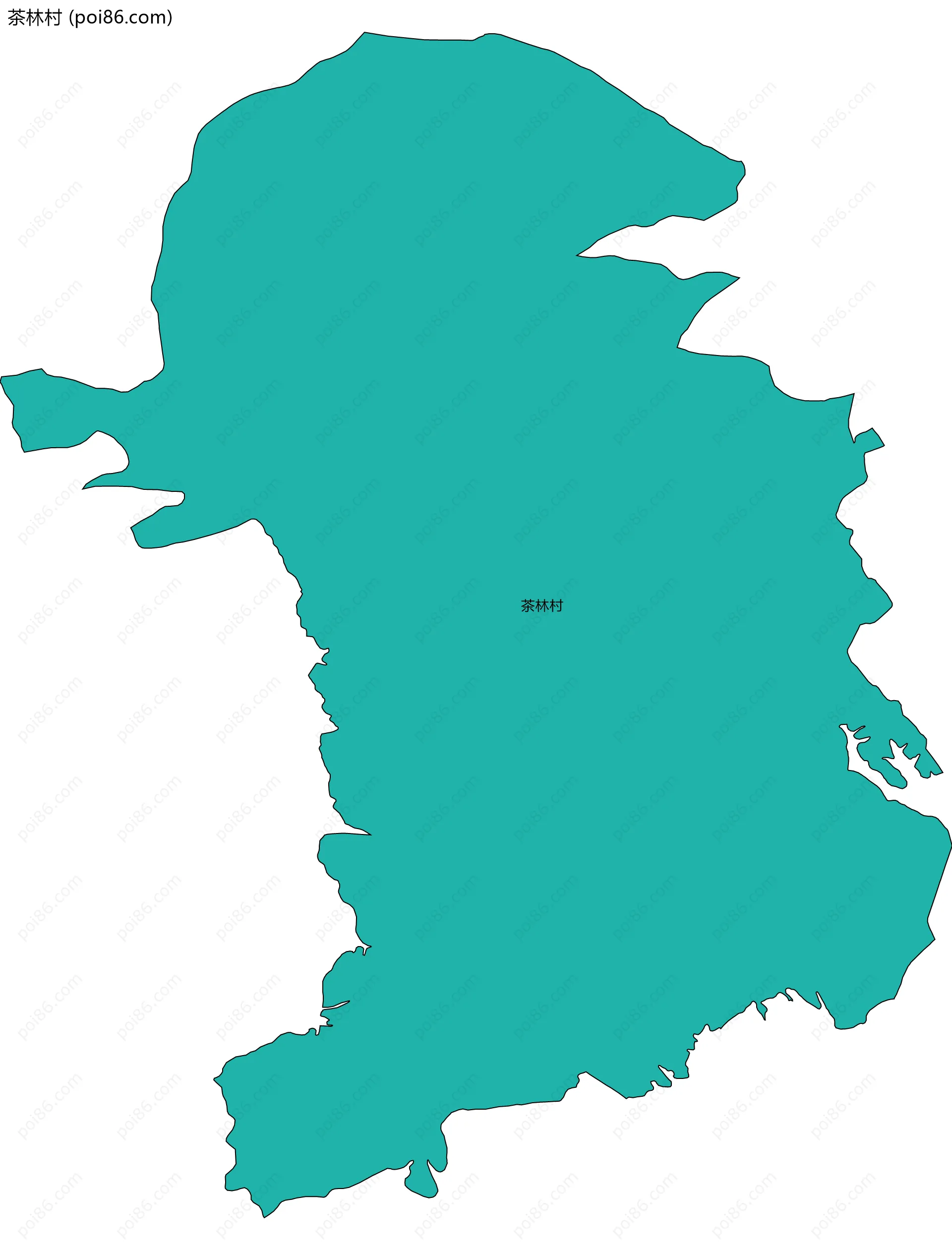 茶林村边界地图