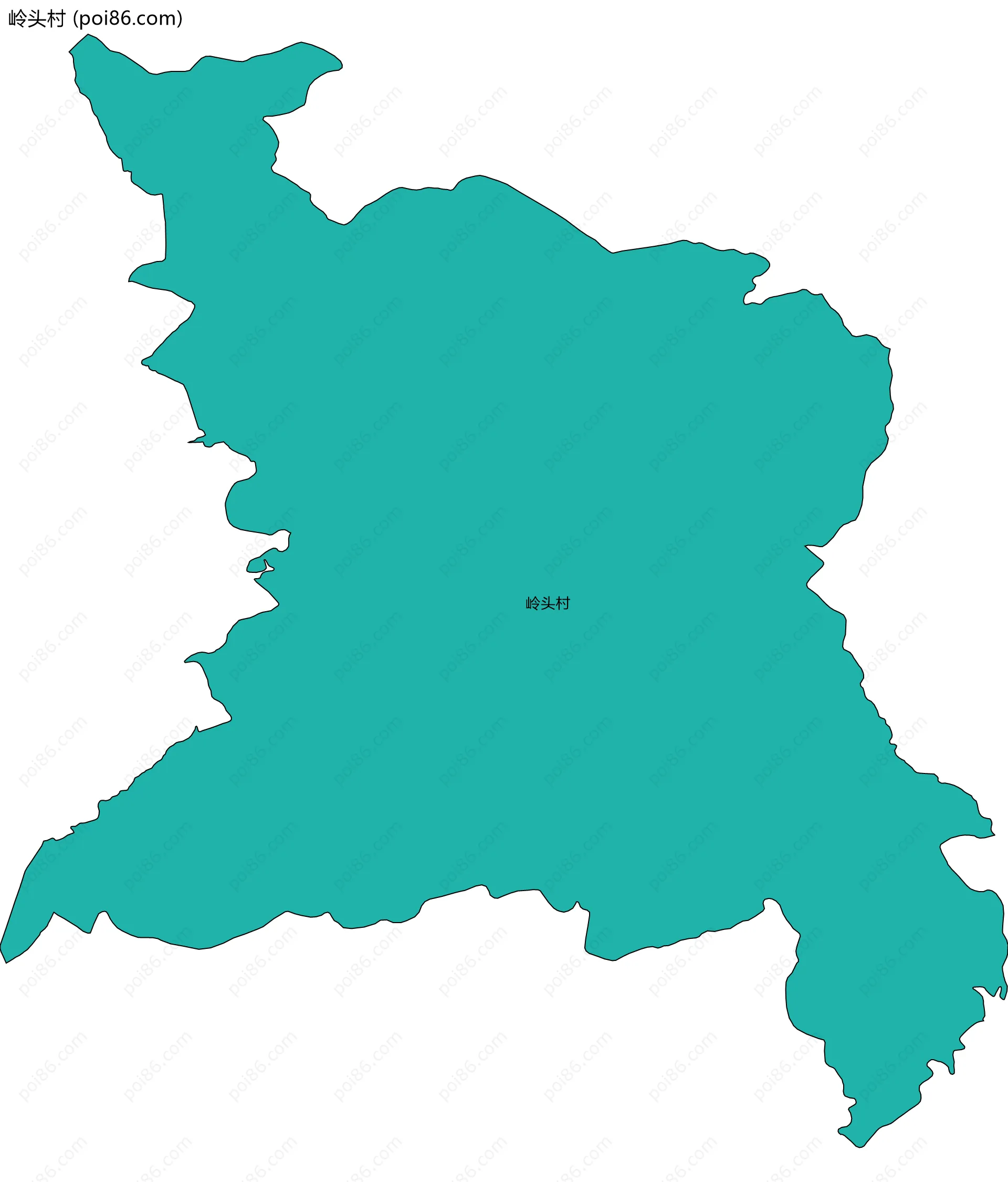 岭头村边界地图