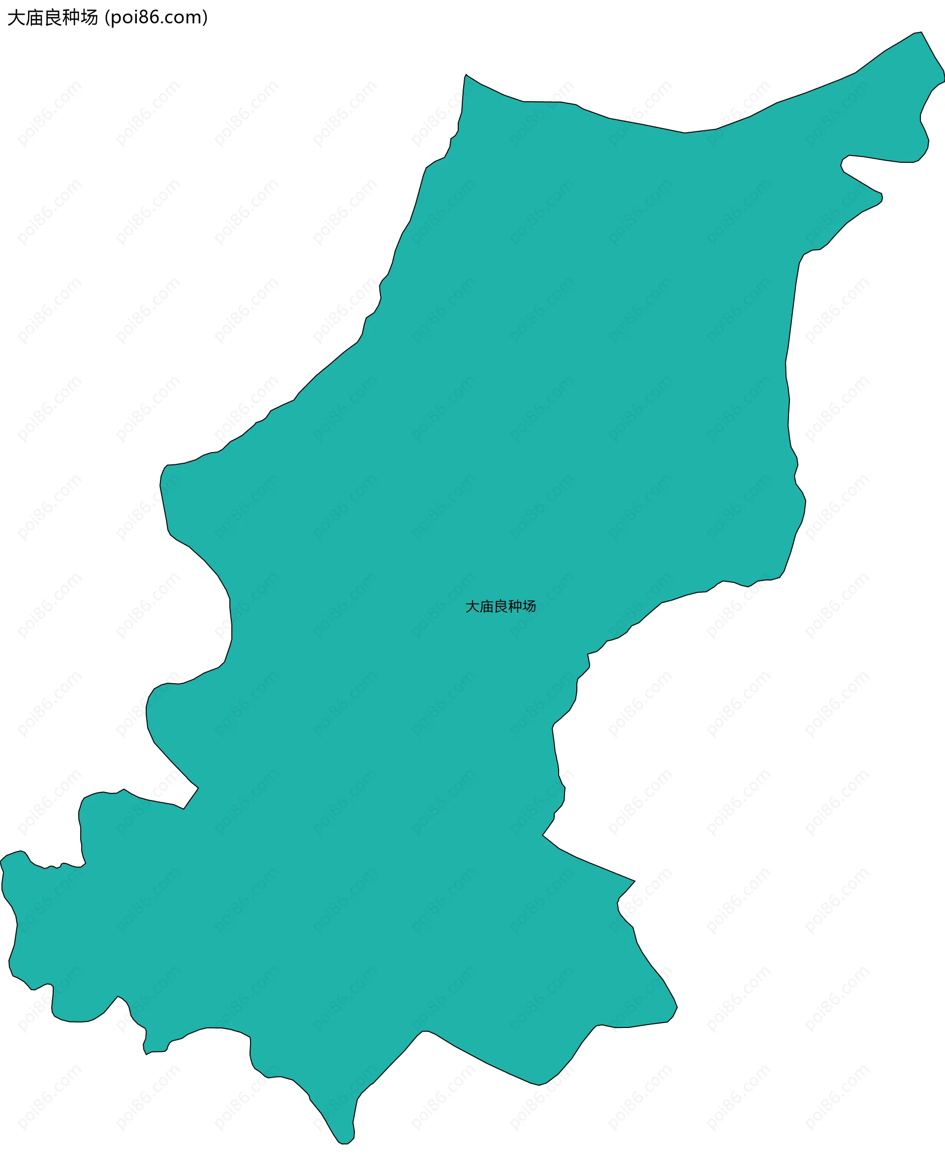 大庙良种场边界地图