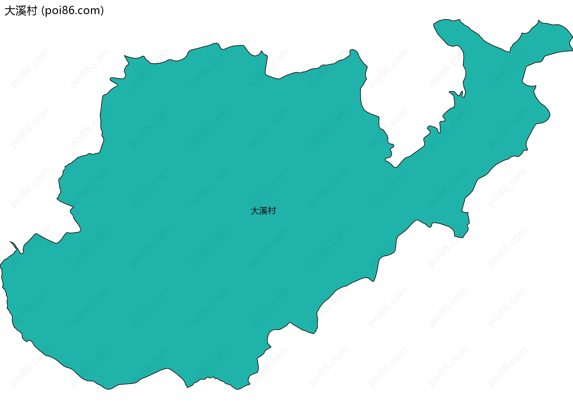 大溪村边界地图
