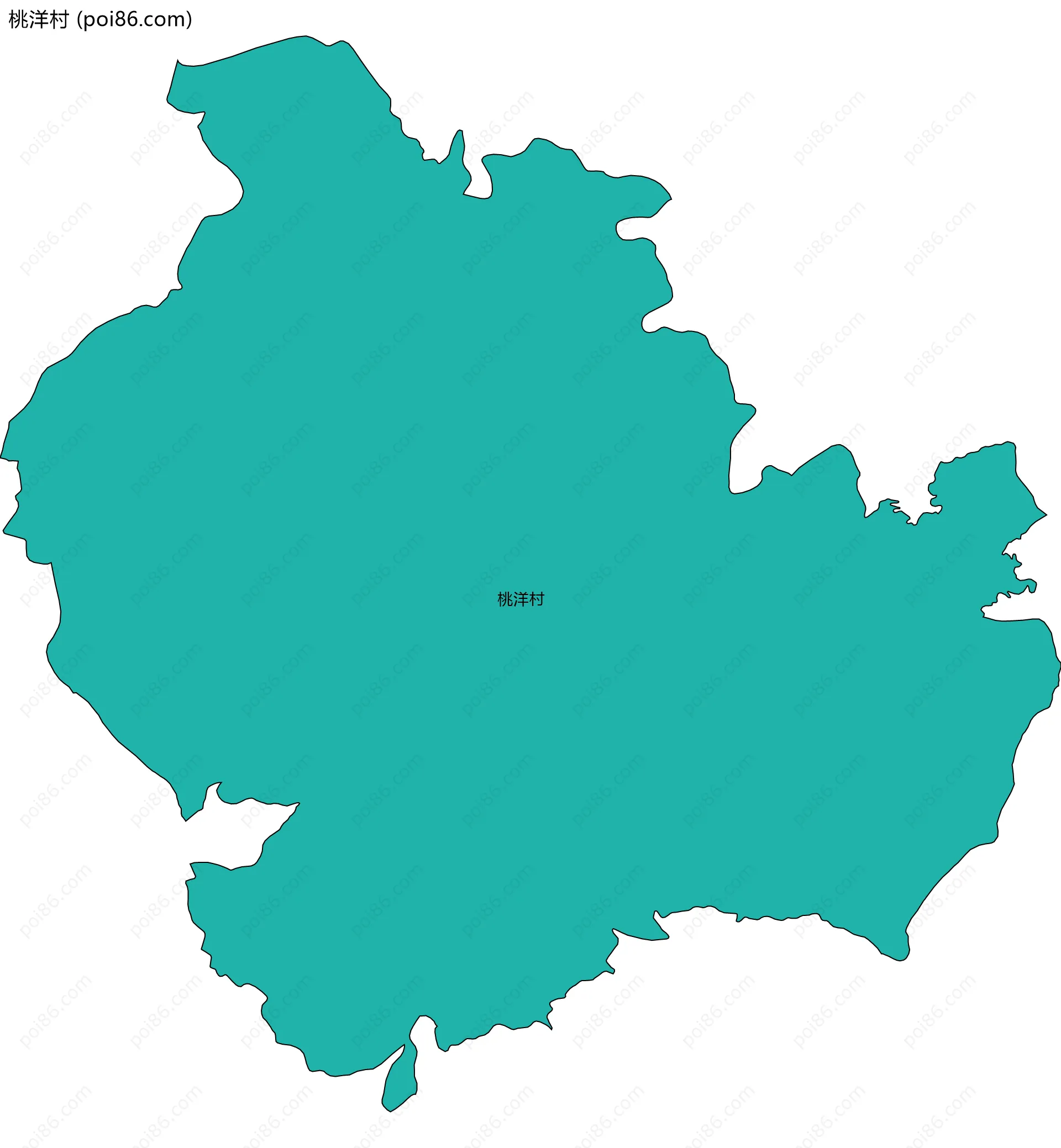 桃洋村边界地图