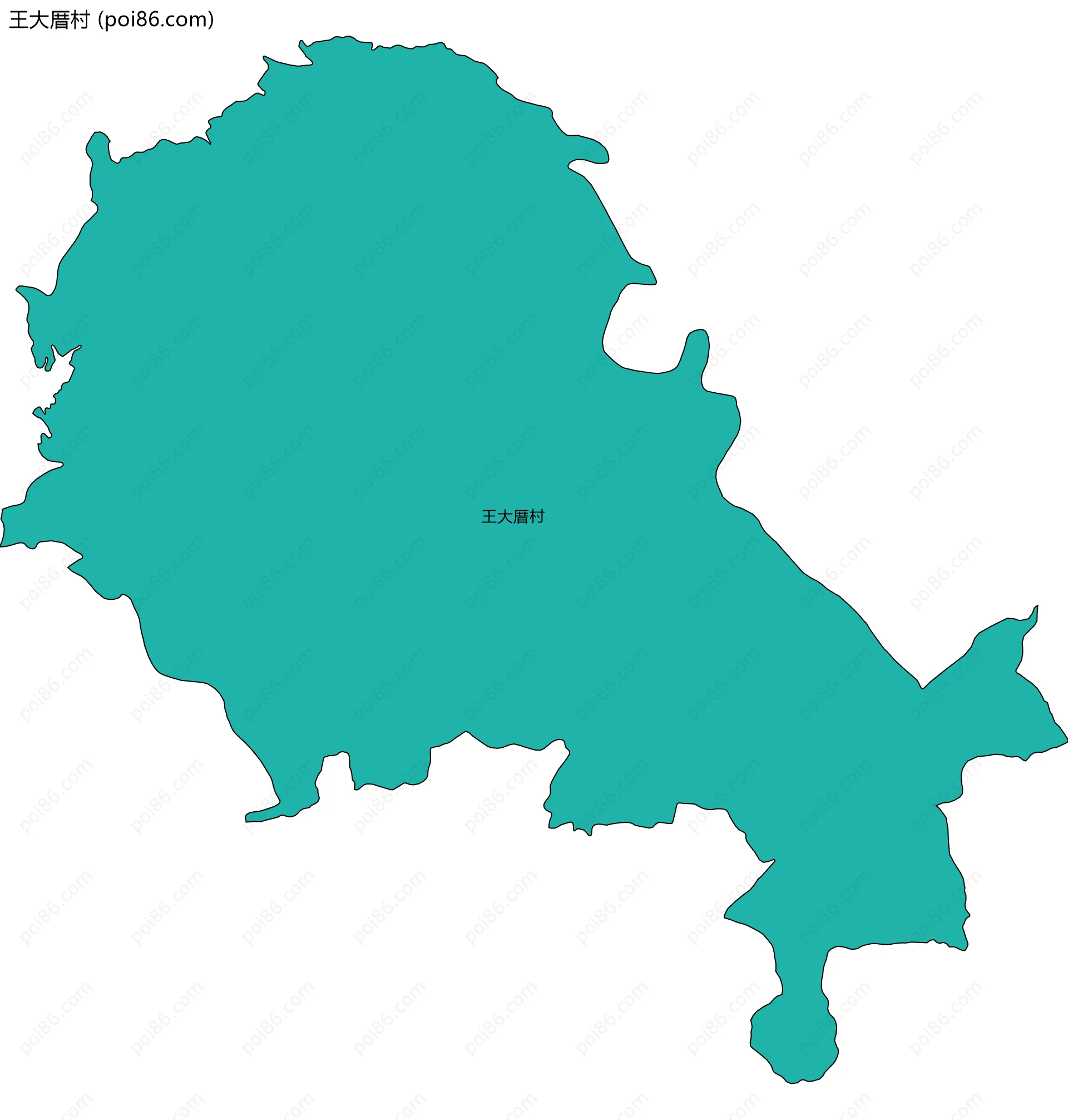 王大厝村边界地图