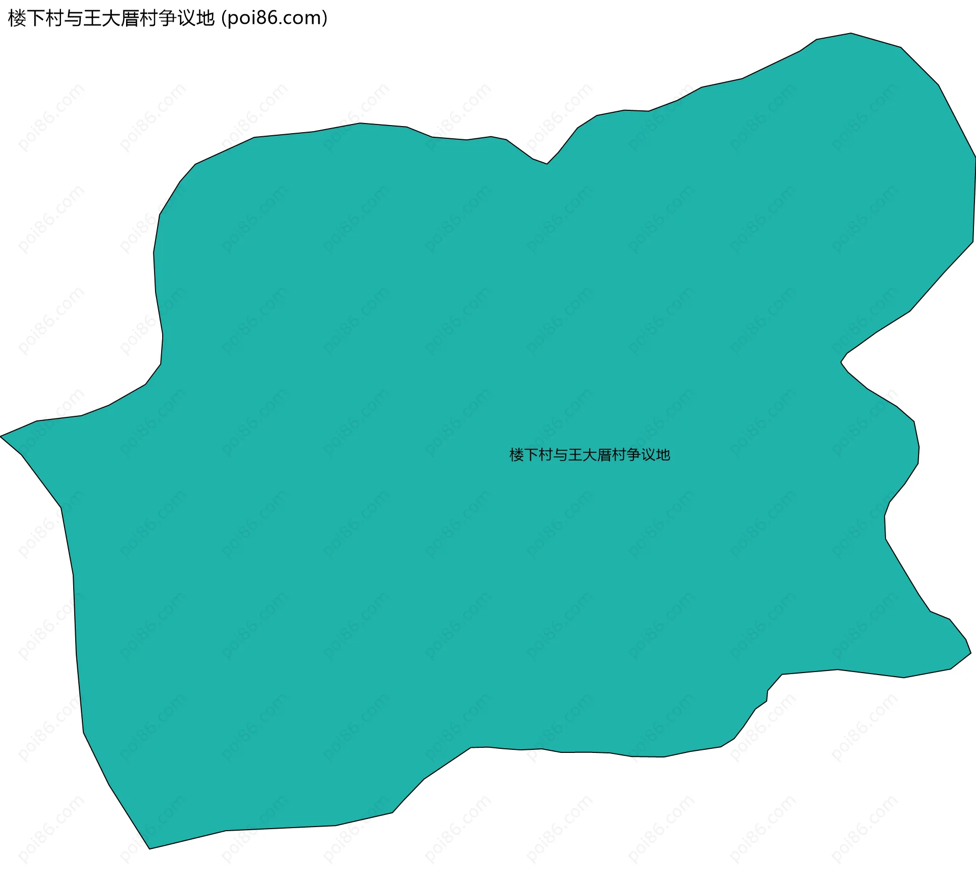 楼下村与王大厝村争议地边界地图