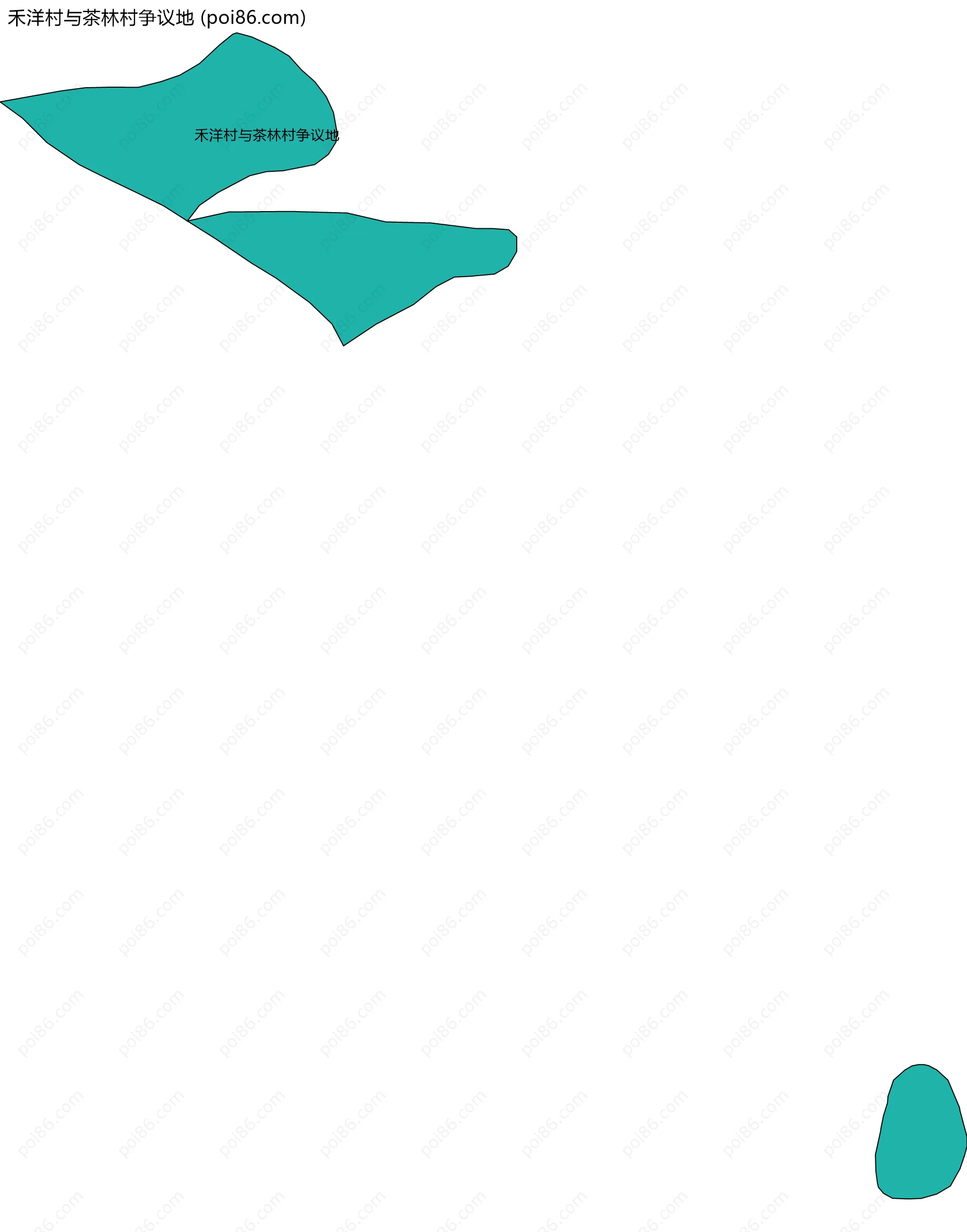 禾洋村与茶林村争议地边界地图