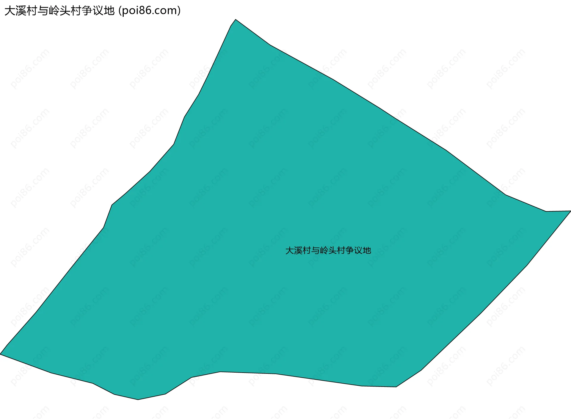 大溪村与岭头村争议地边界地图