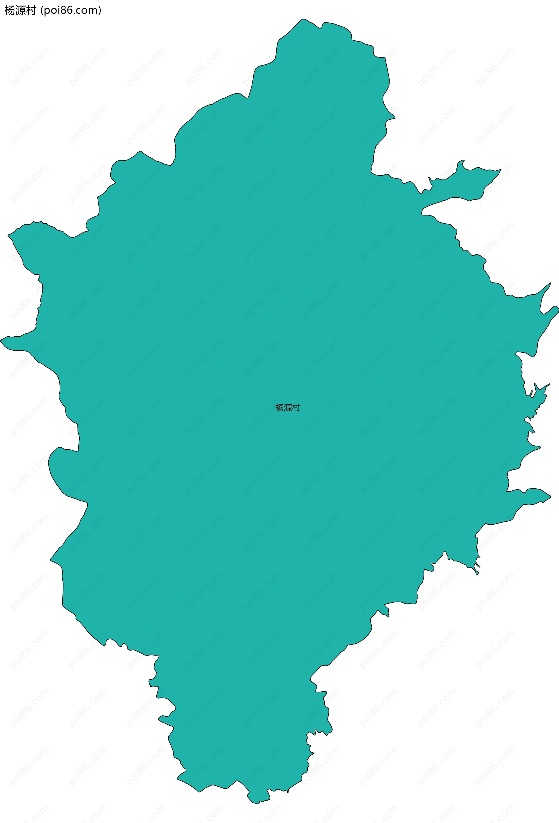 杨源村边界地图