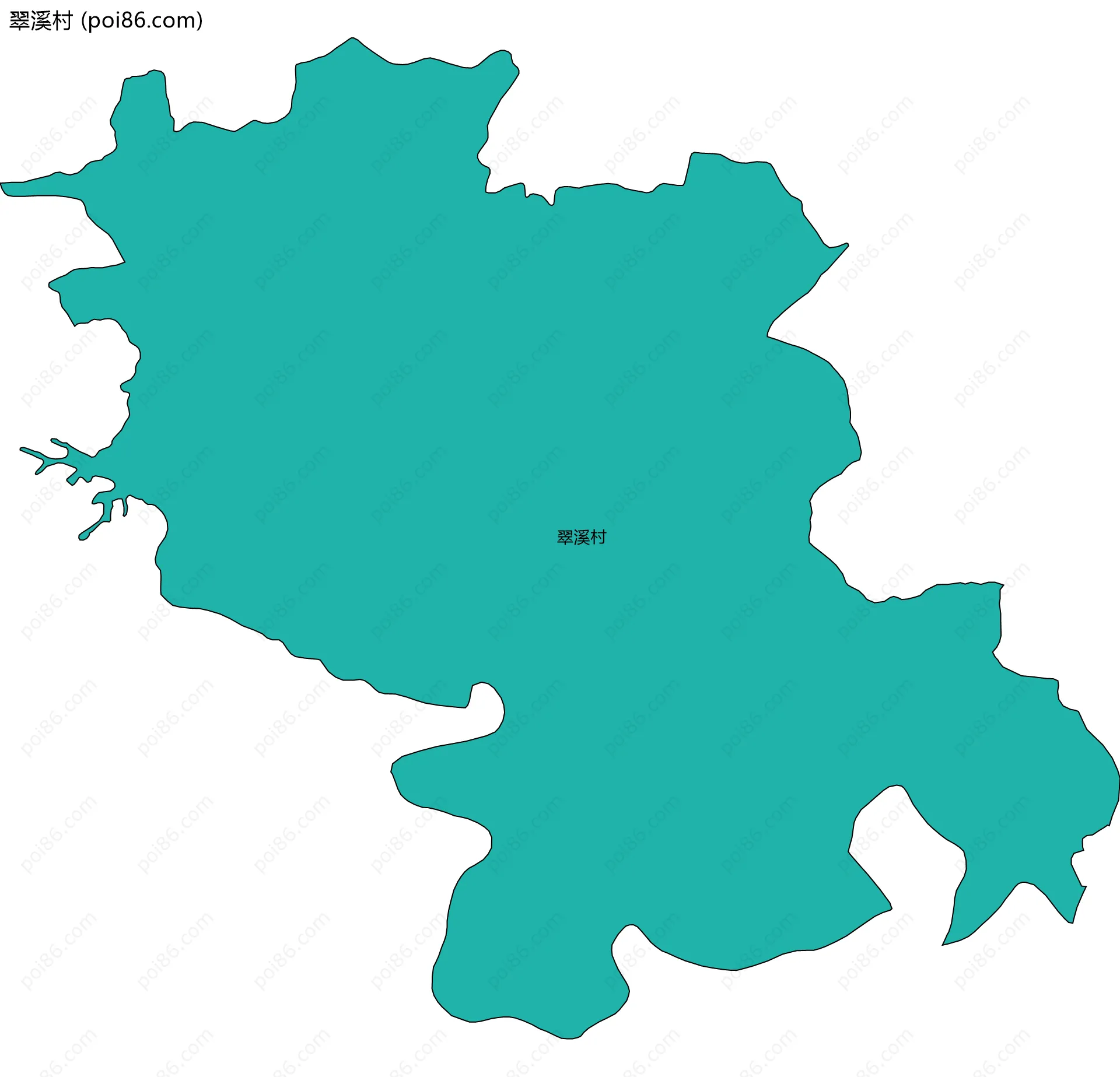 翠溪村边界地图