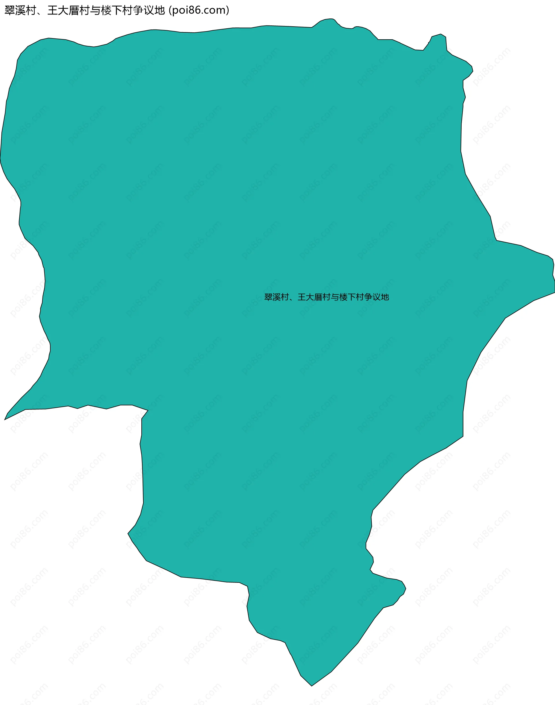 翠溪村、王大厝村与楼下村争议地边界地图