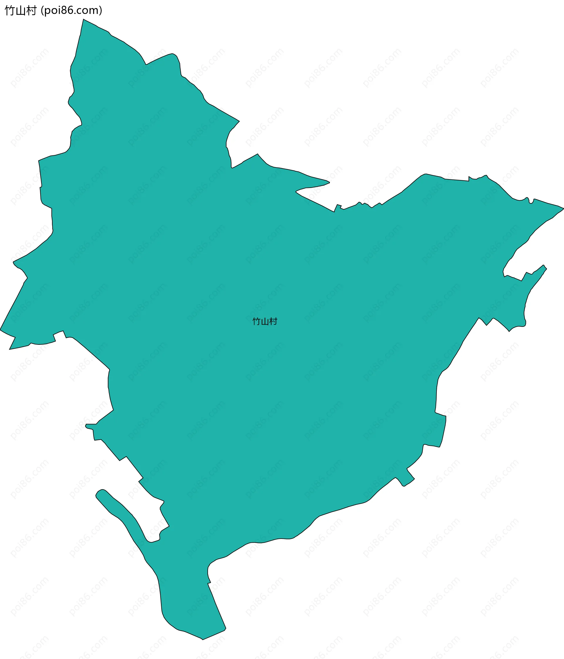 竹山村边界地图