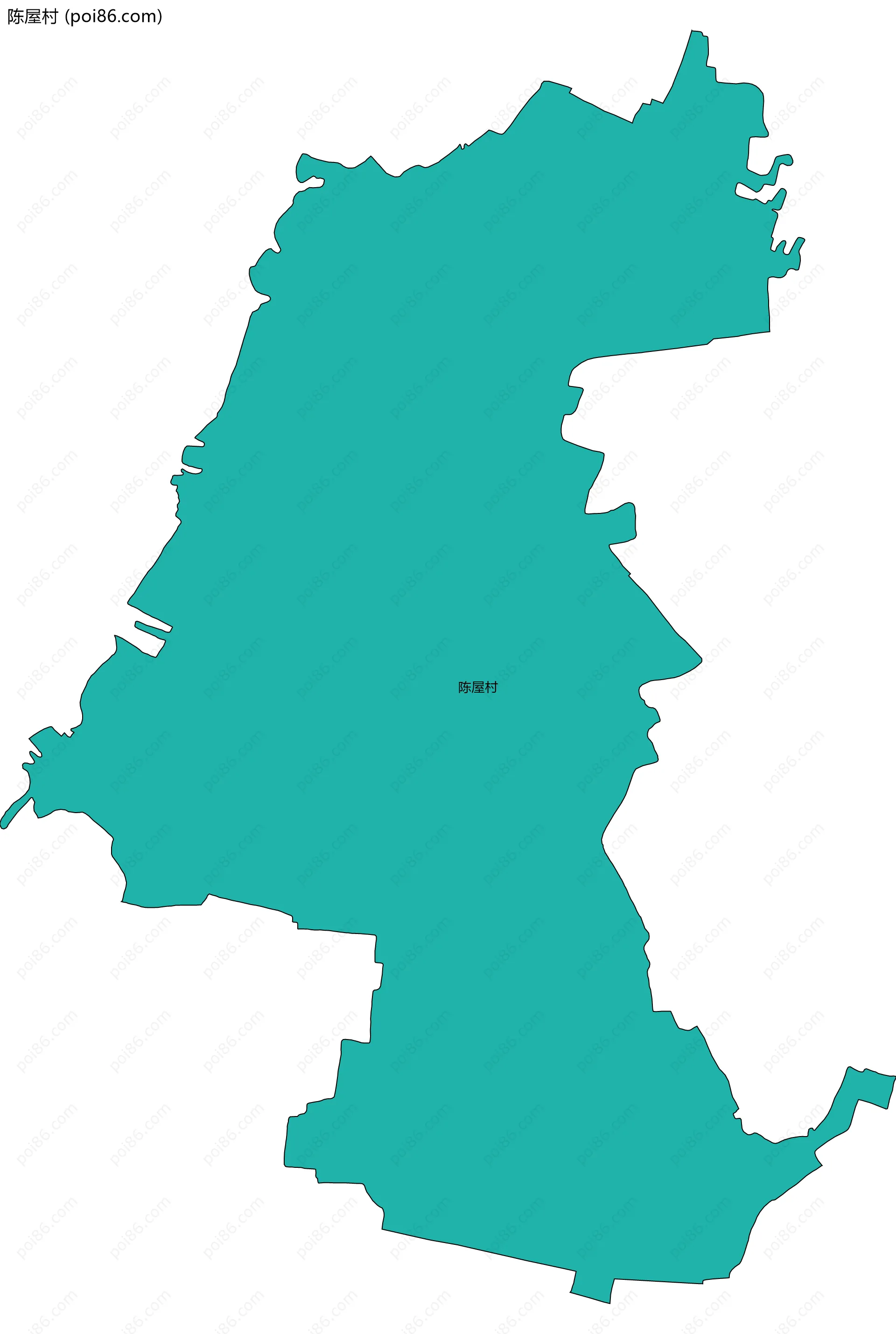 陈屋村边界地图