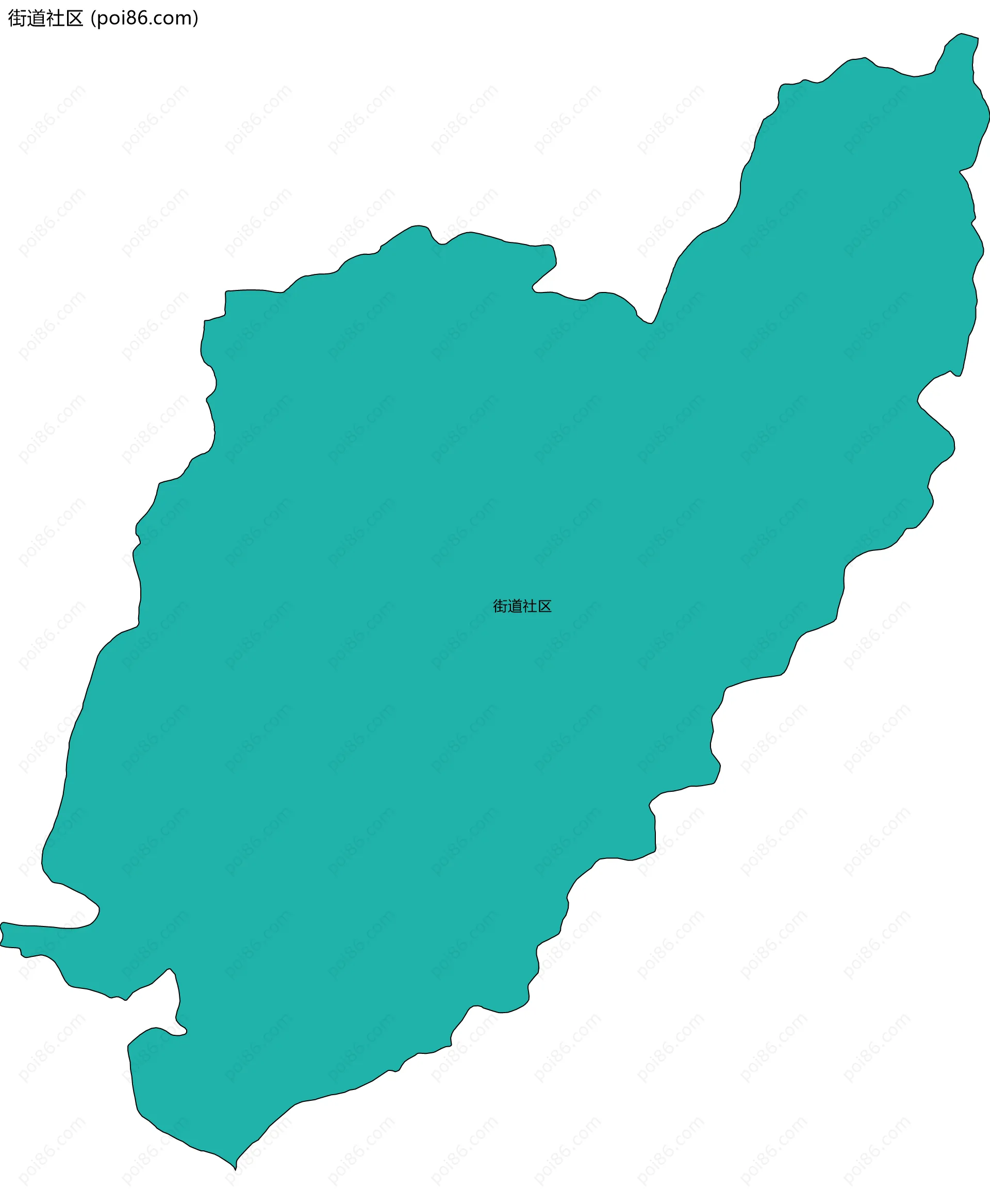 街道社区边界地图