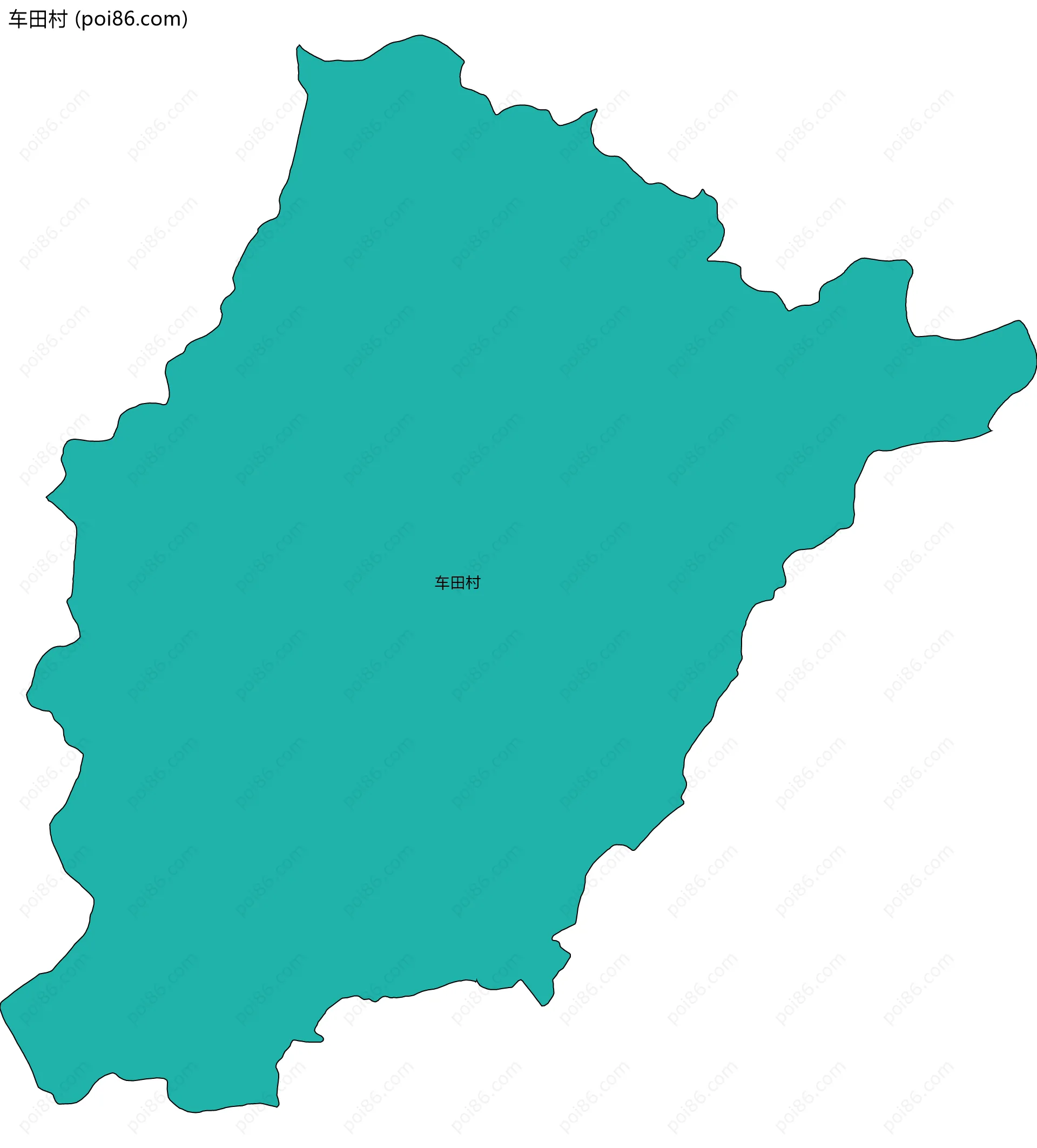 车田村边界地图