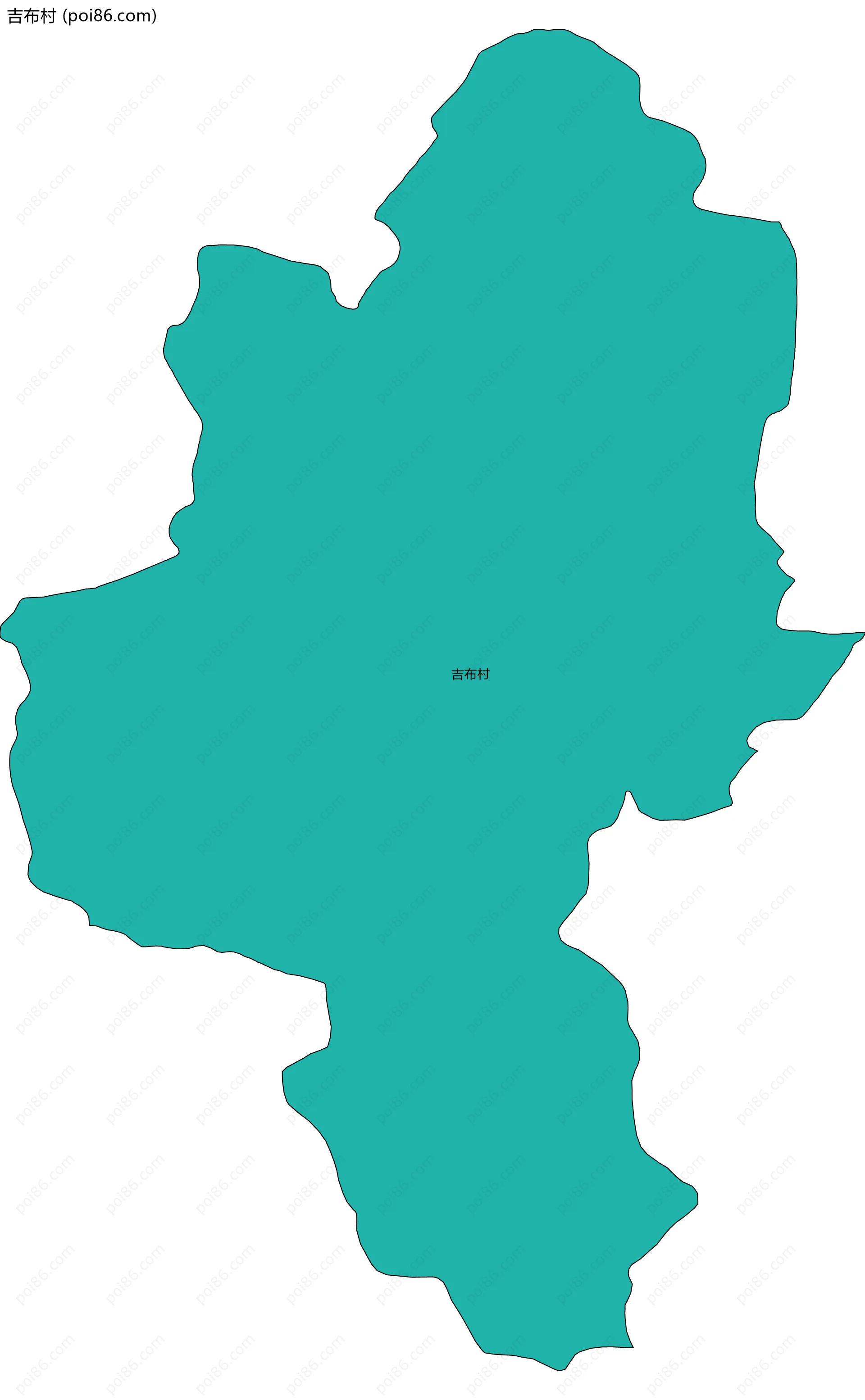 吉布村边界地图