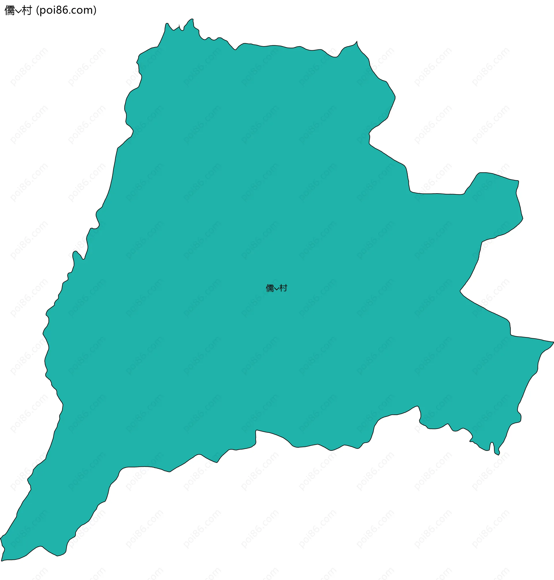 儒村边界地图