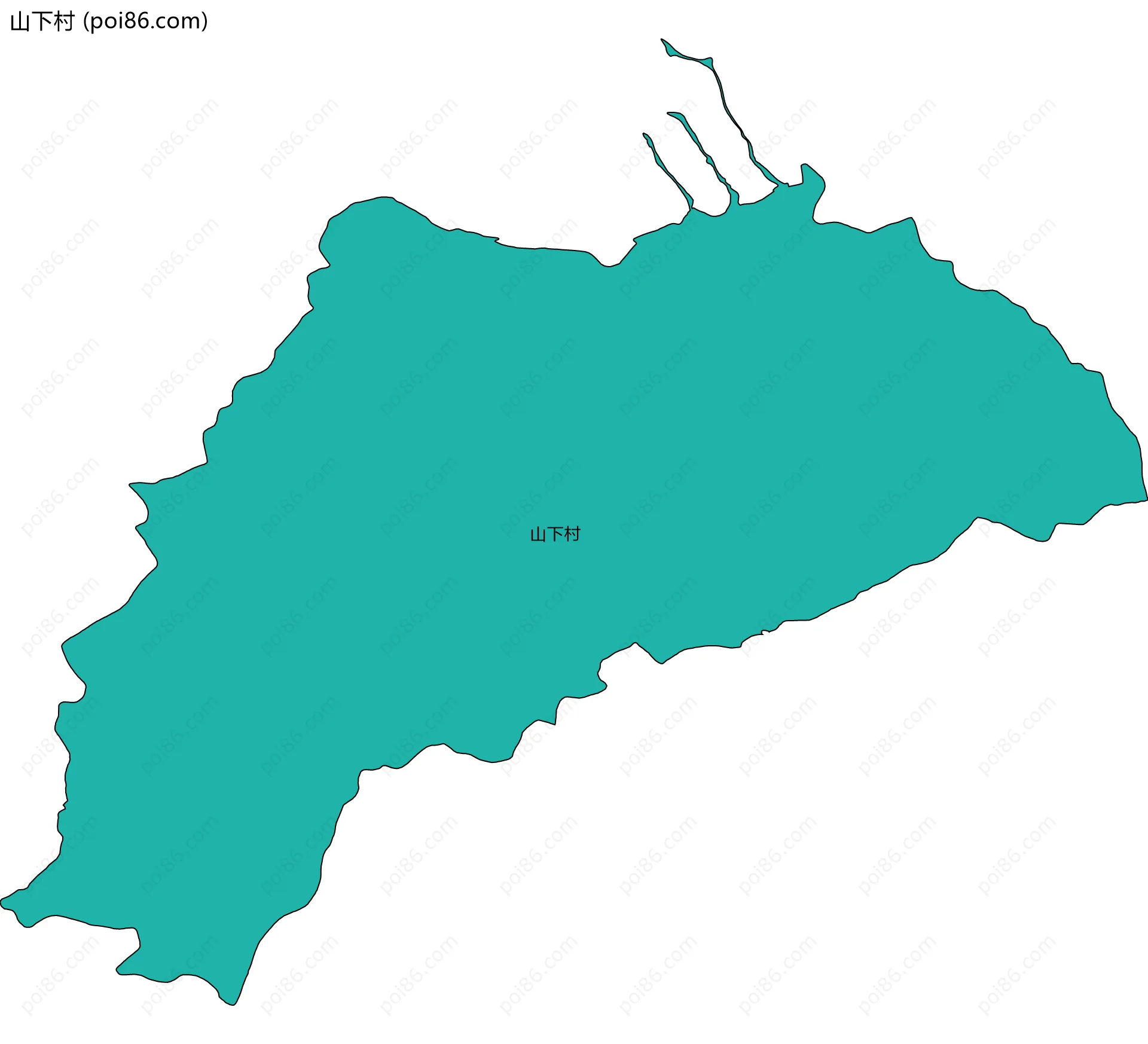 山下村边界地图