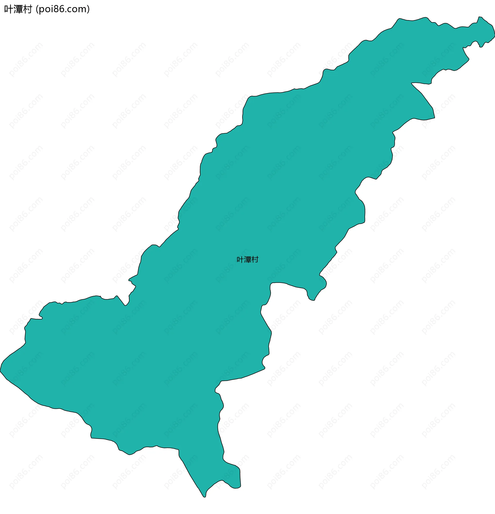 叶潭村边界地图