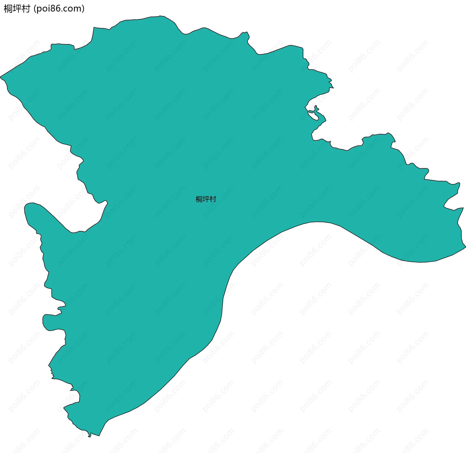 桐坪村边界地图