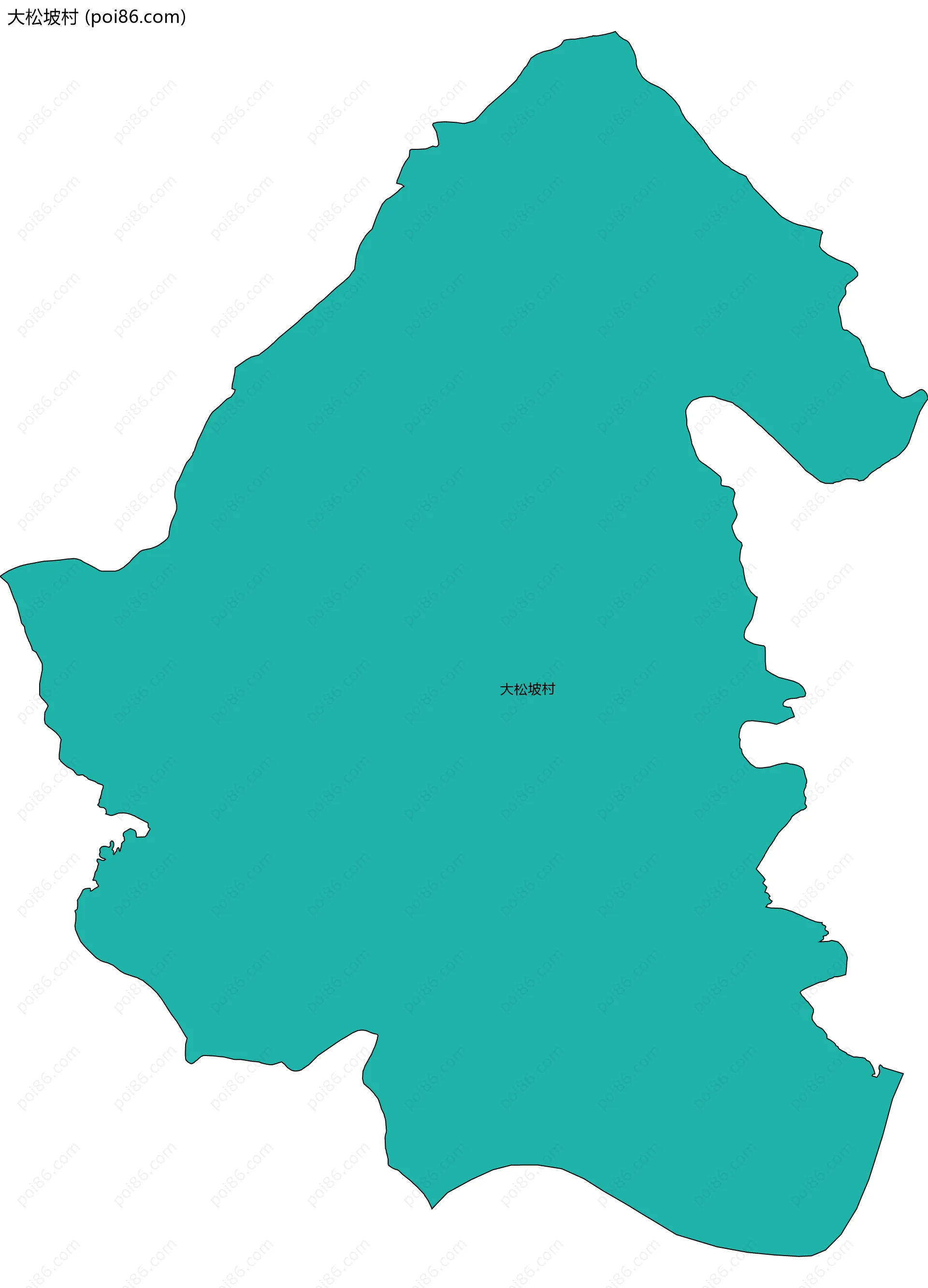 大松坡村边界地图