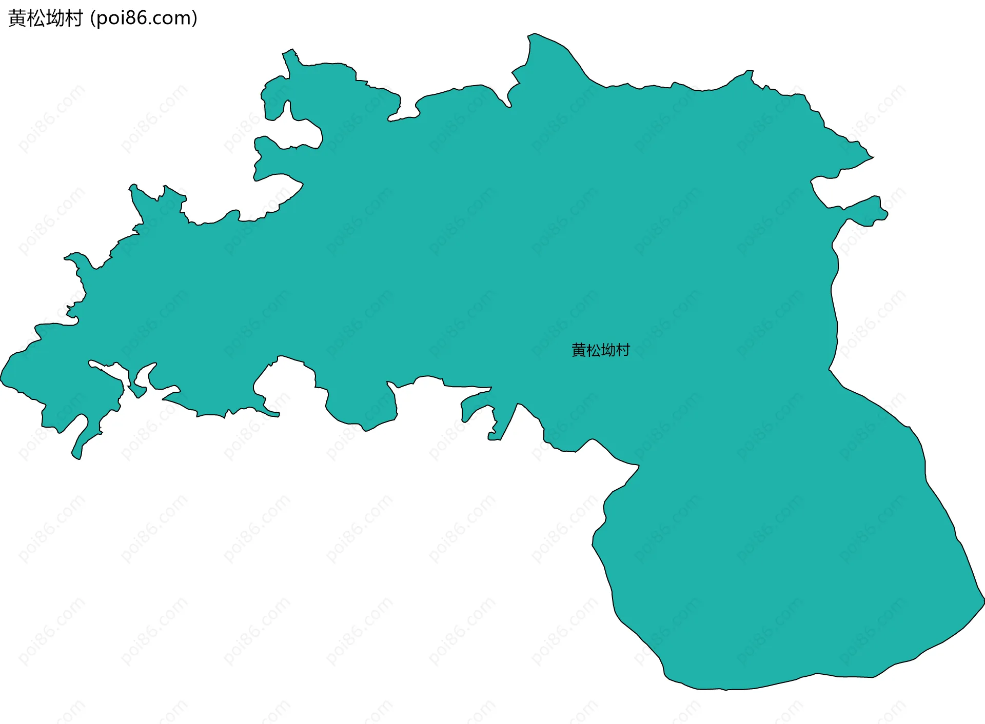 黄松坳村边界地图