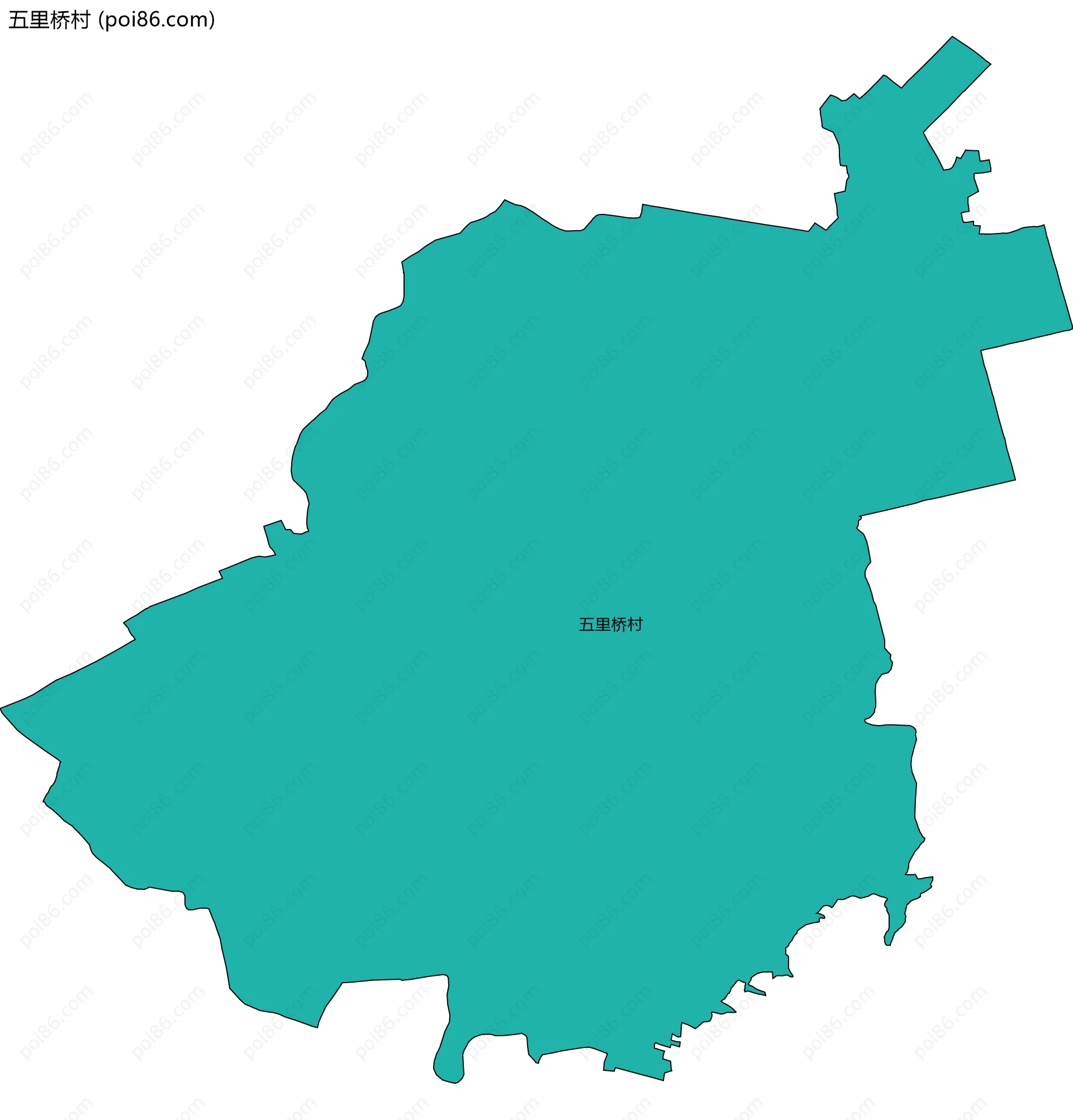 五里桥村边界地图