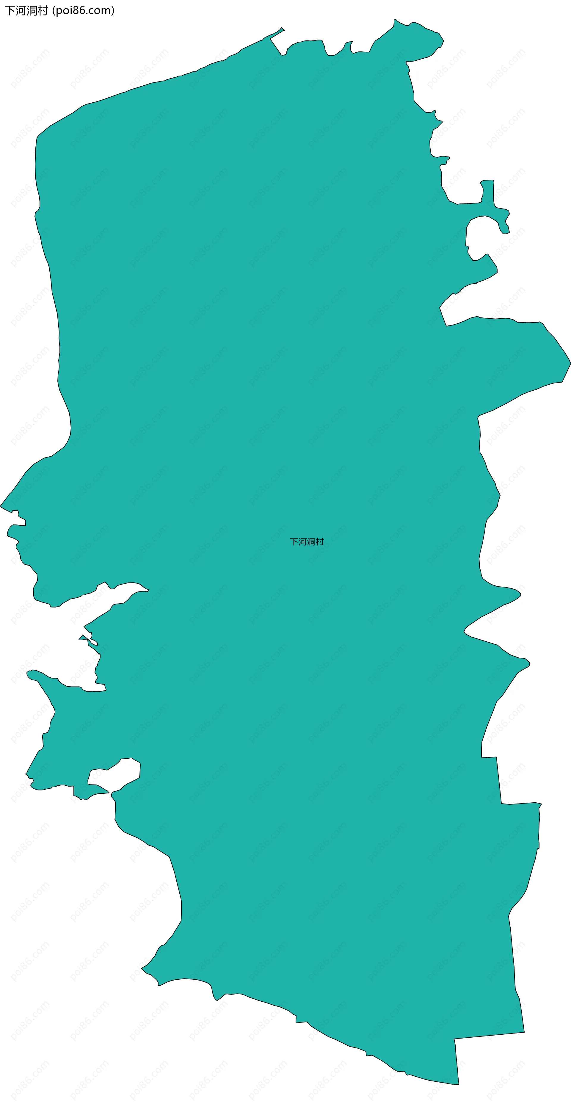 下河洞村边界地图