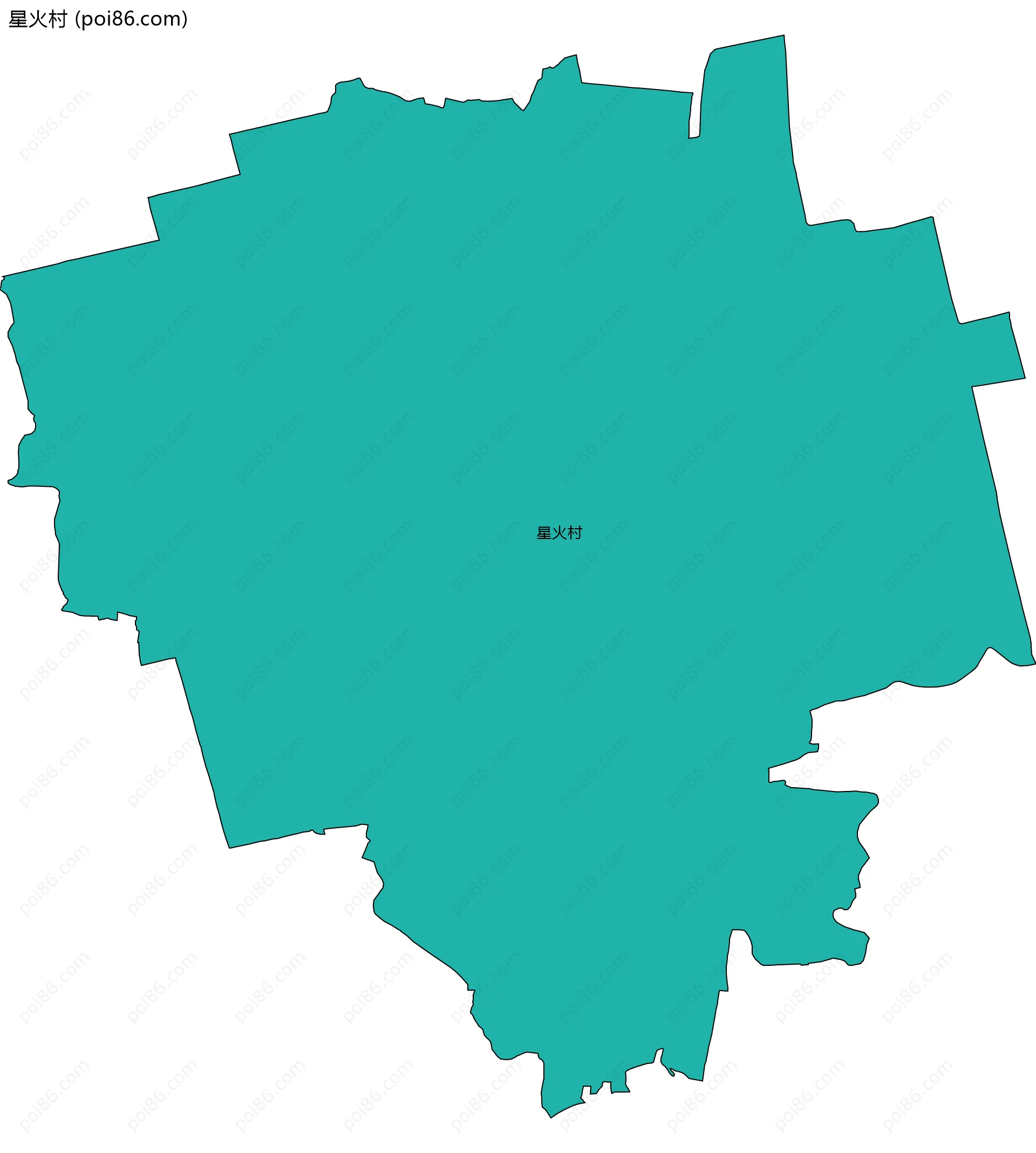 星火村边界地图