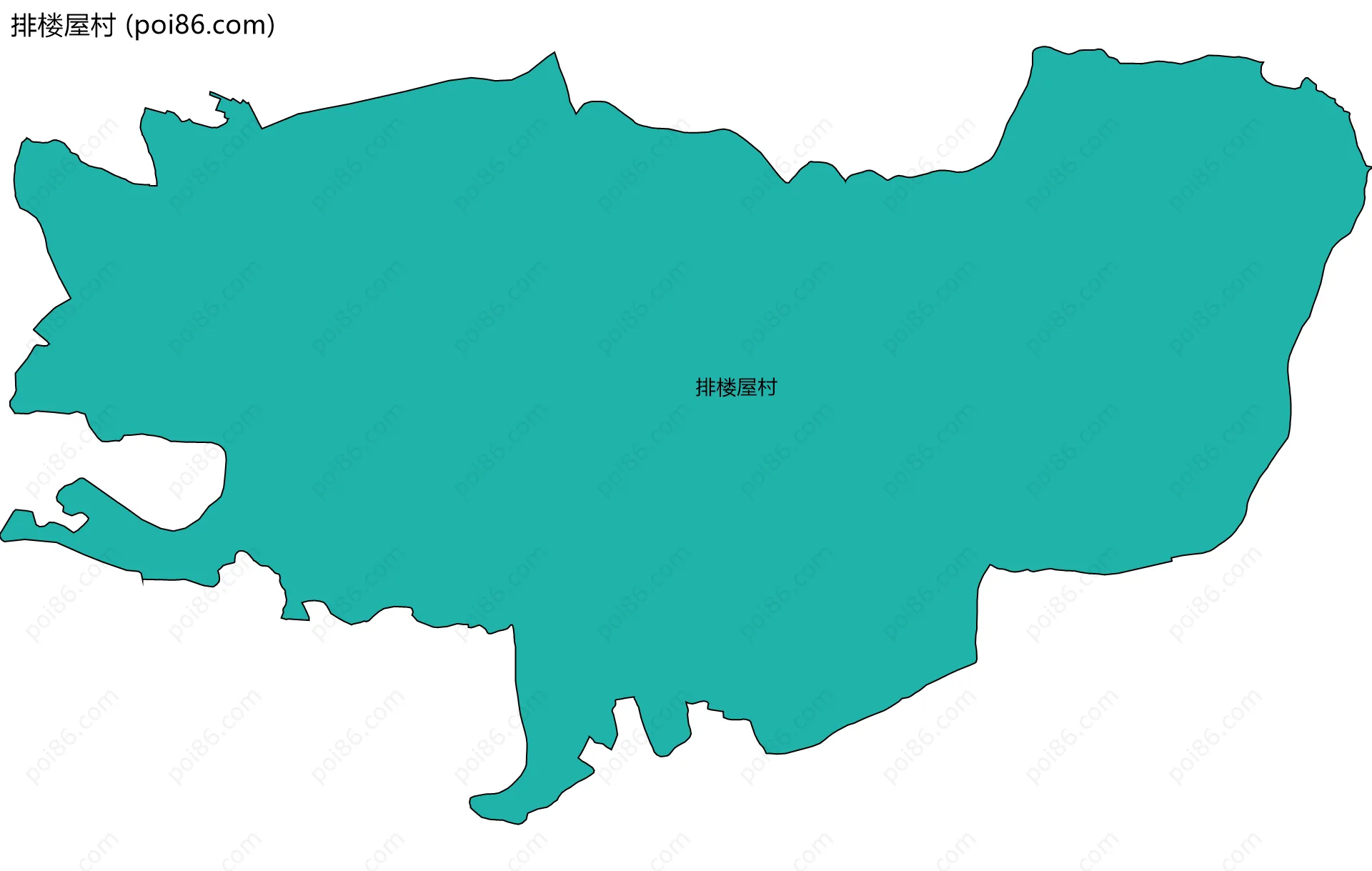 排楼屋村边界地图