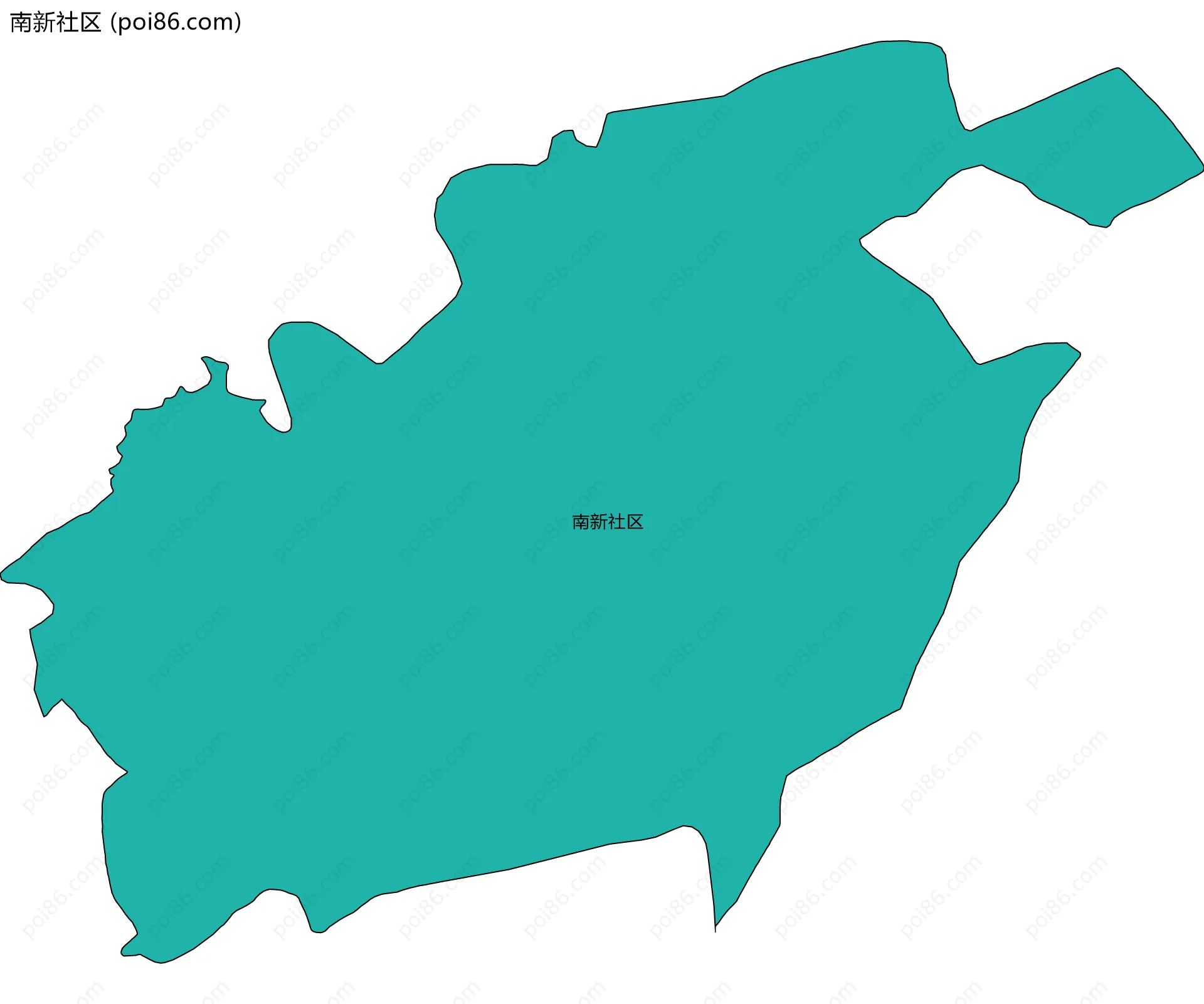 南新社区边界地图