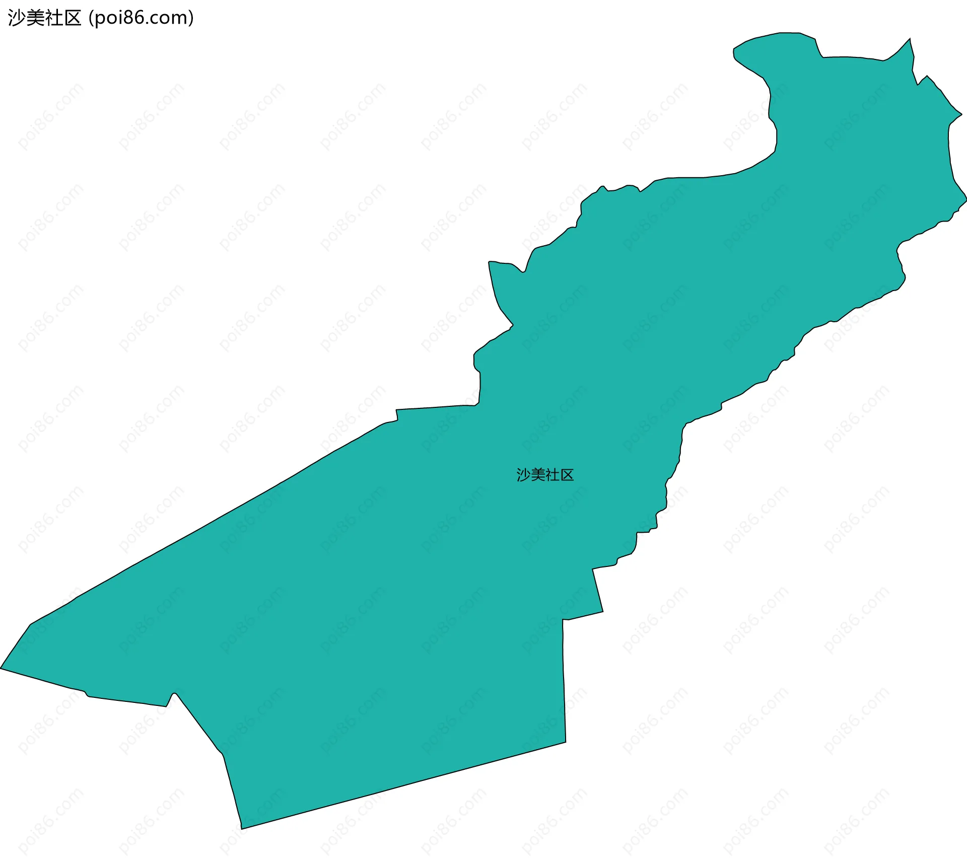 沙美社区边界地图