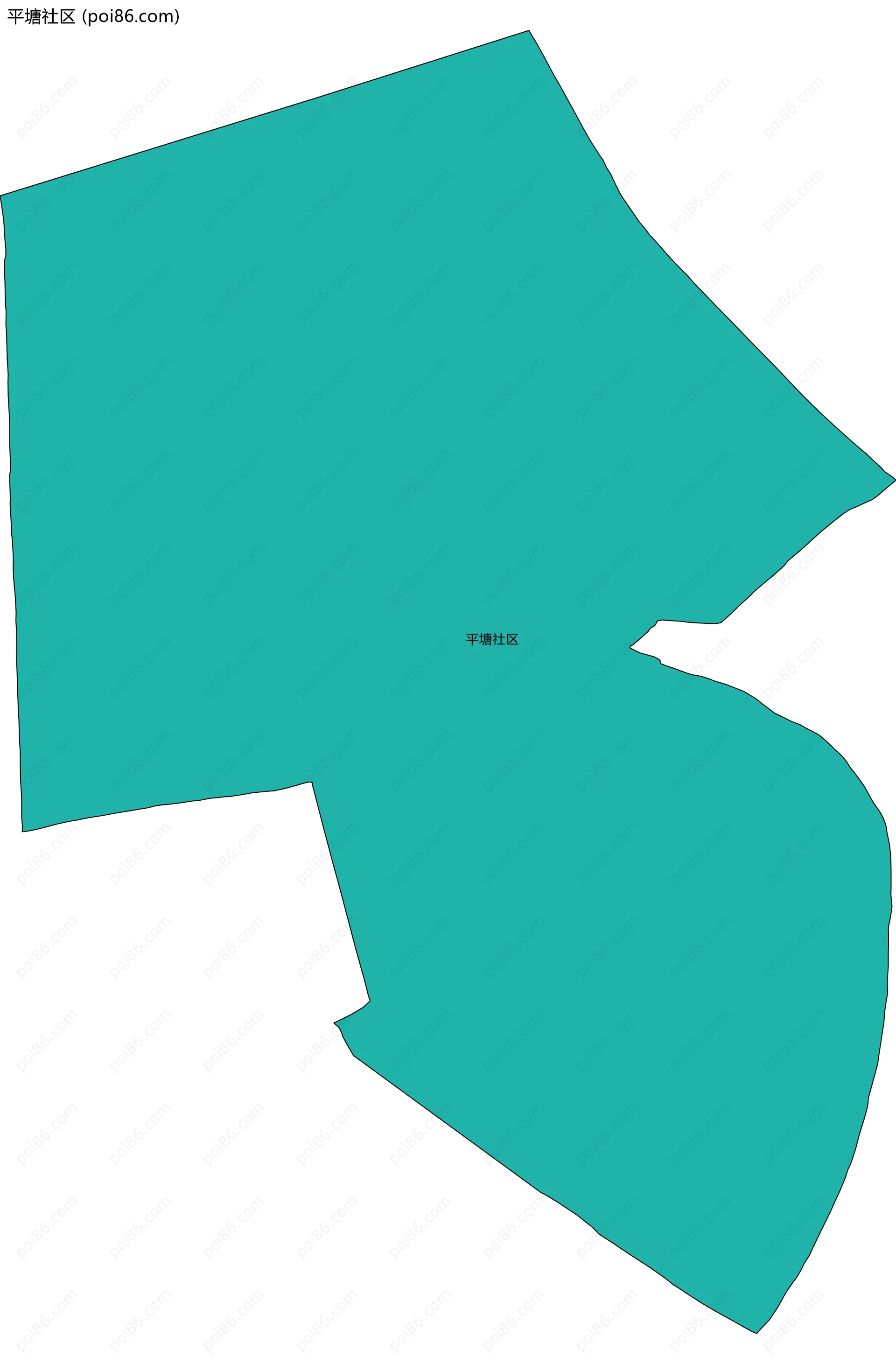 平塘社区边界地图