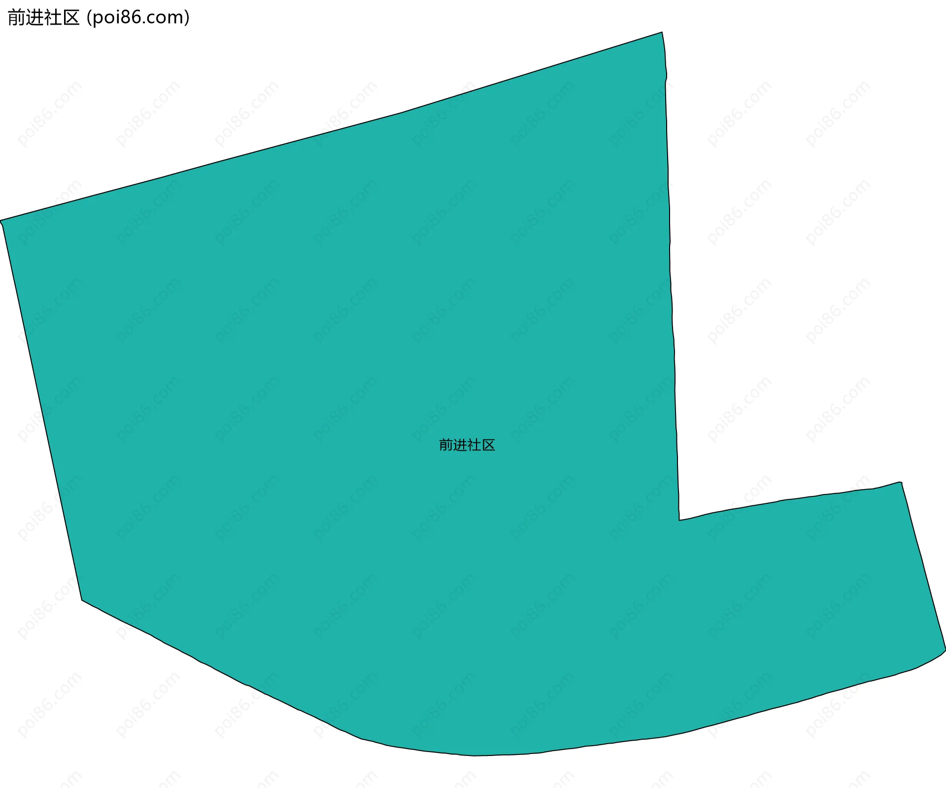 前进社区边界地图