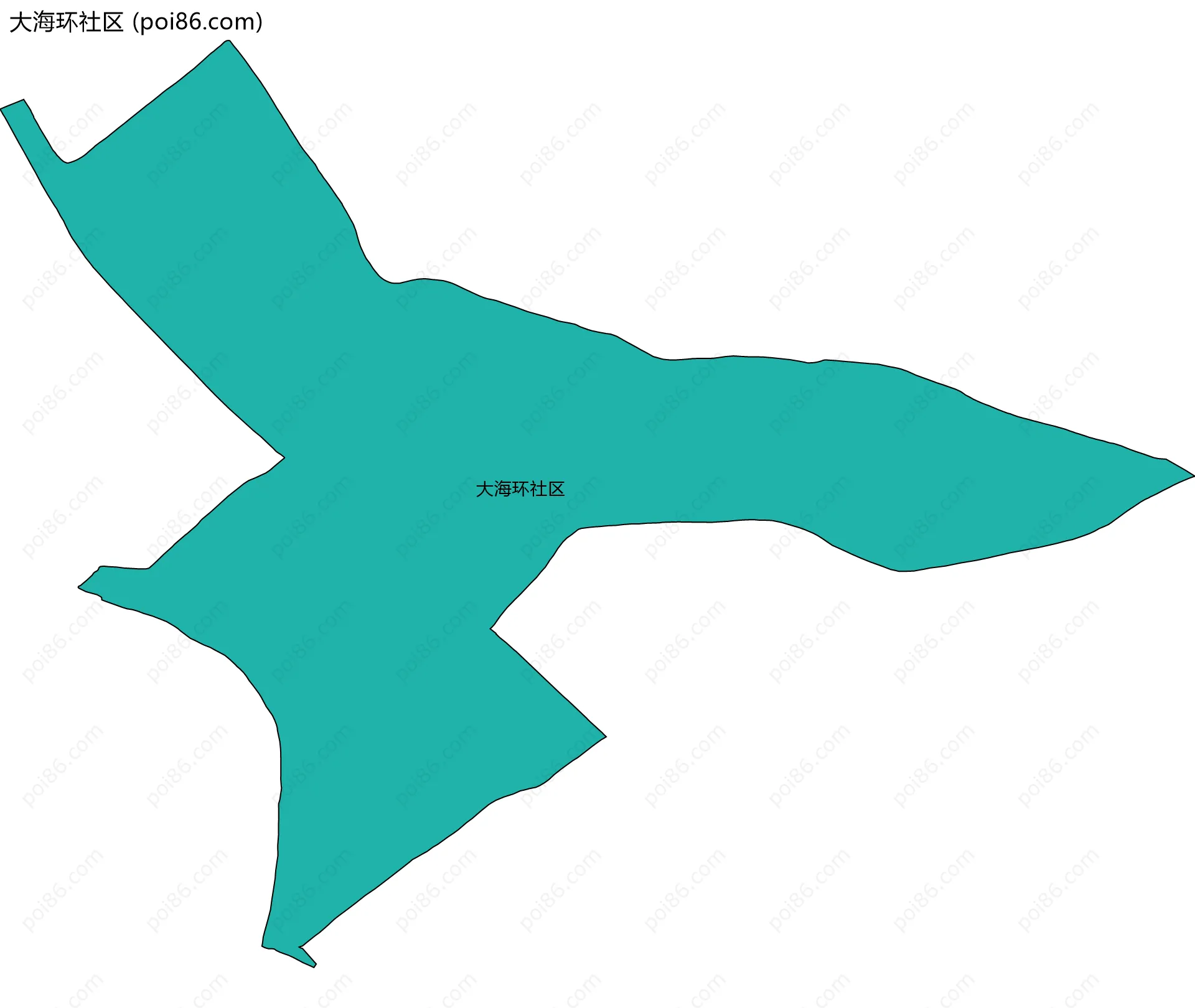 大海环社区边界地图