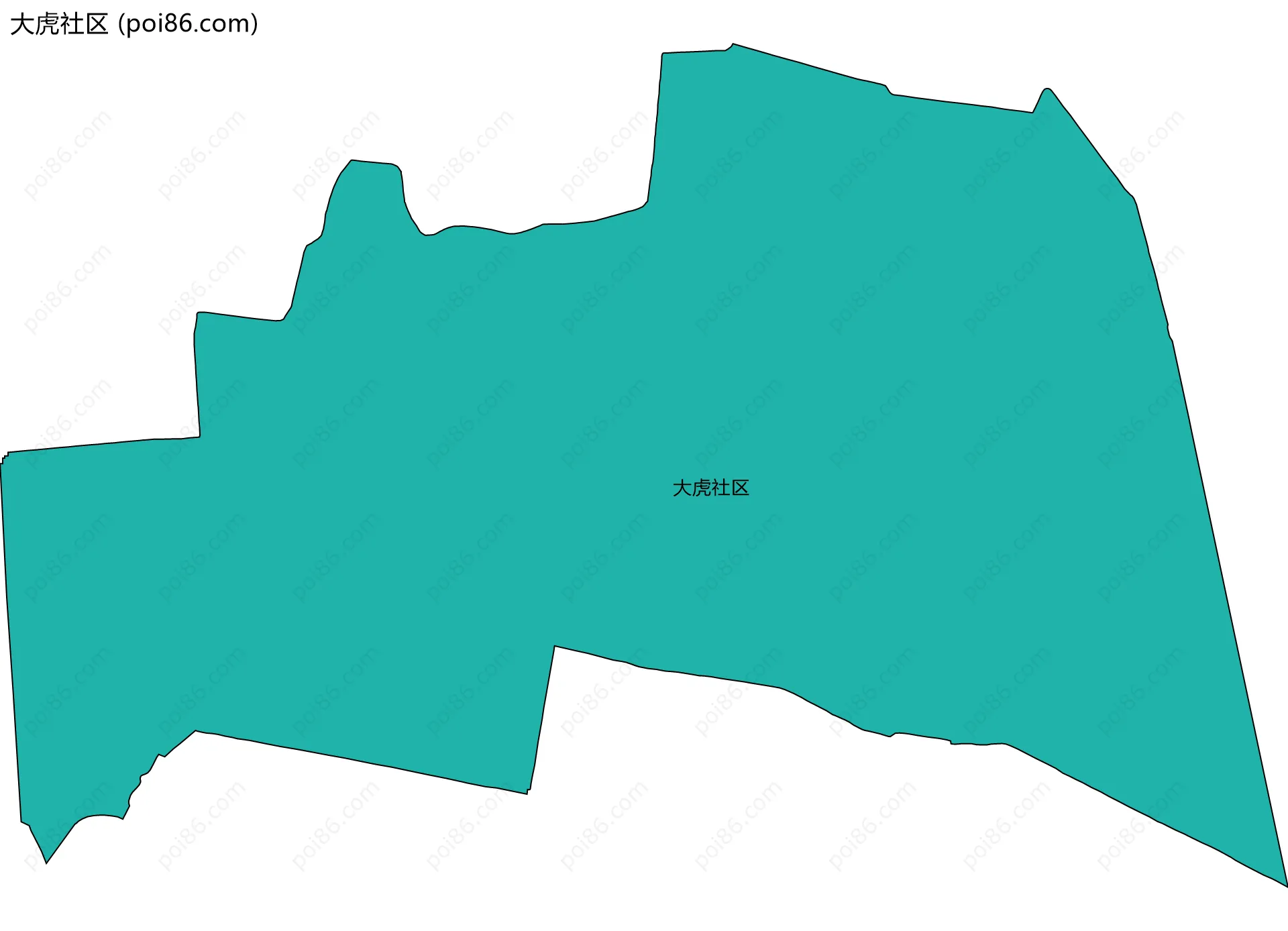 大虎社区边界地图