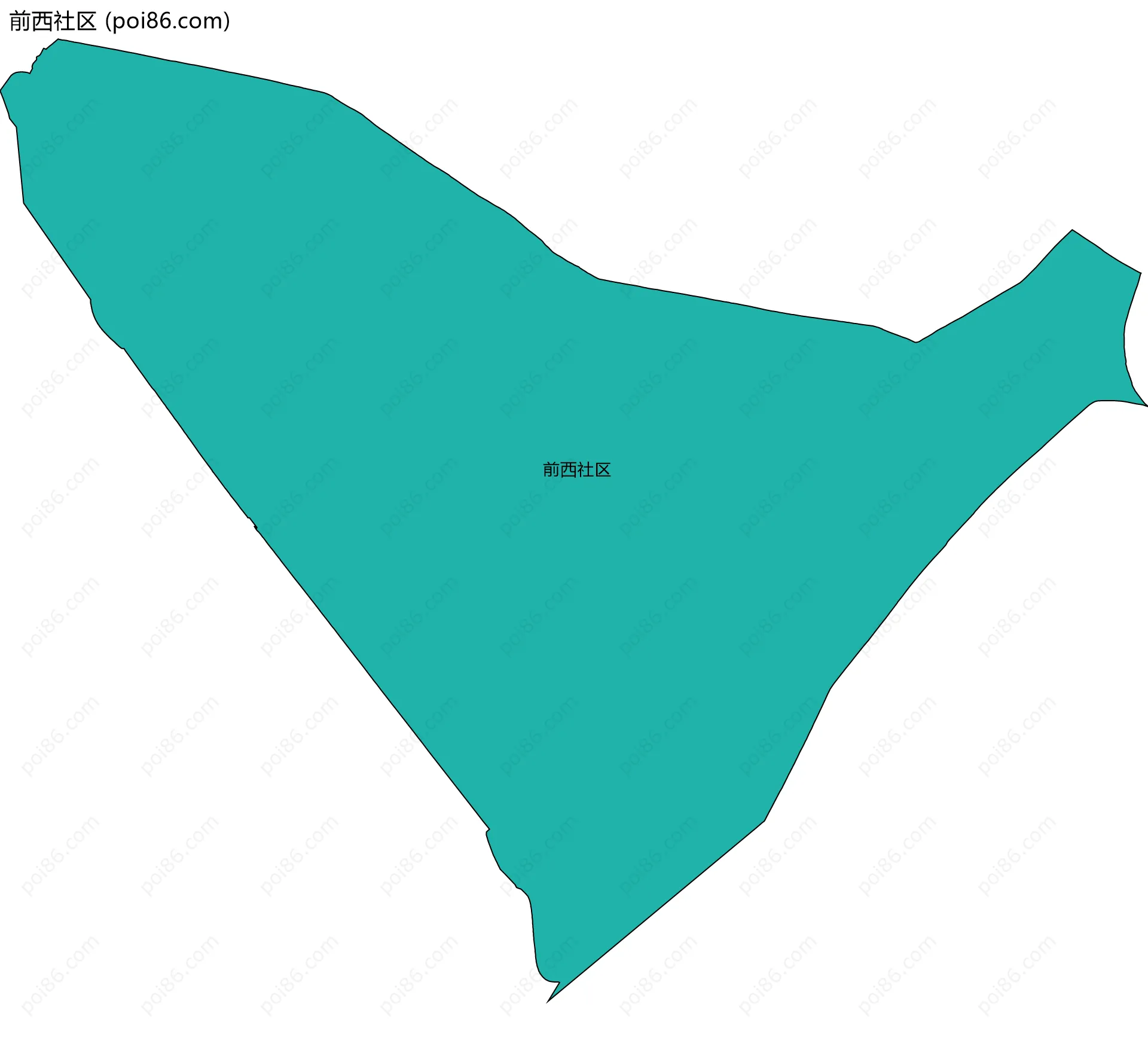 前西社区边界地图