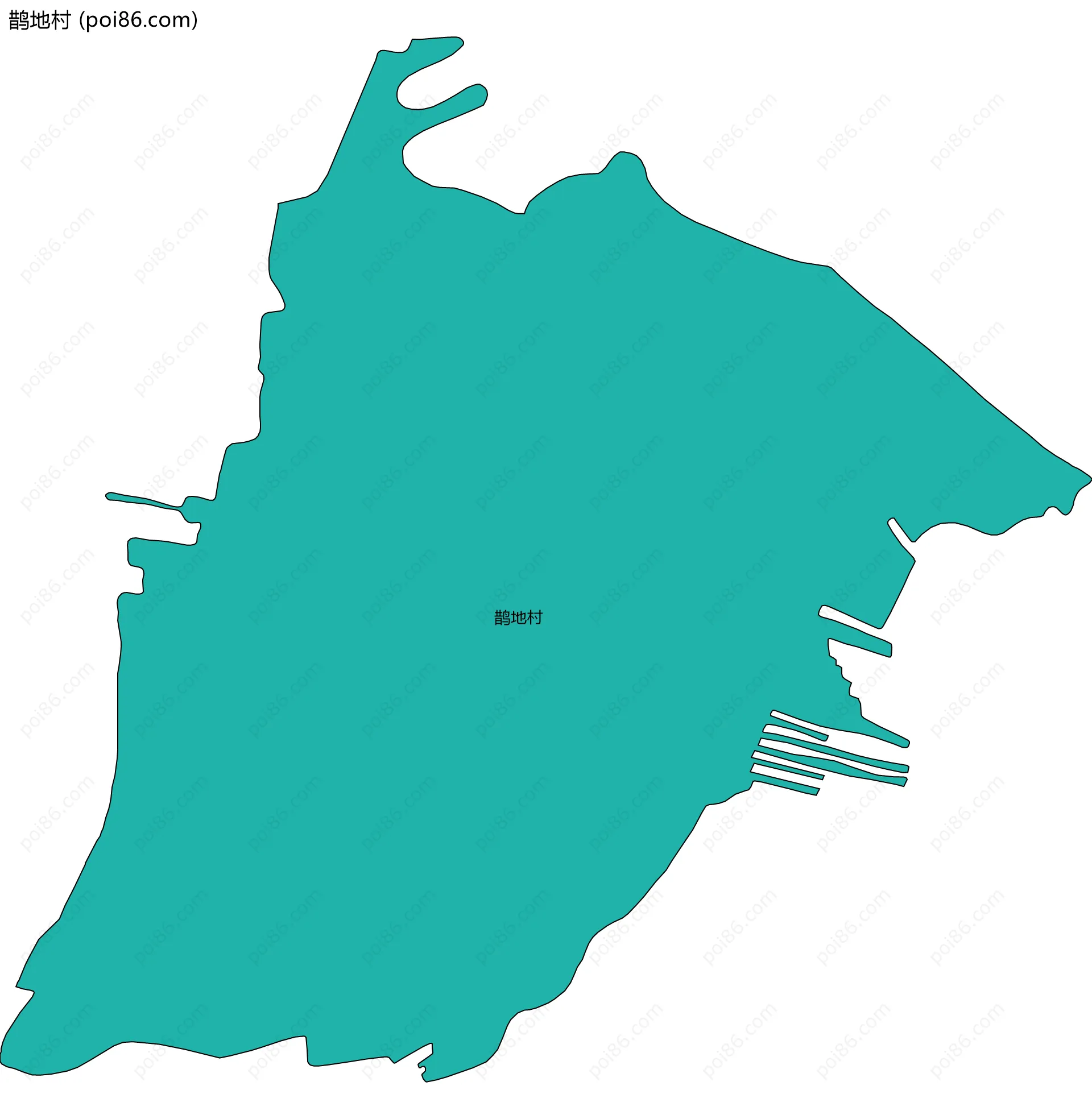 鹊地村边界地图