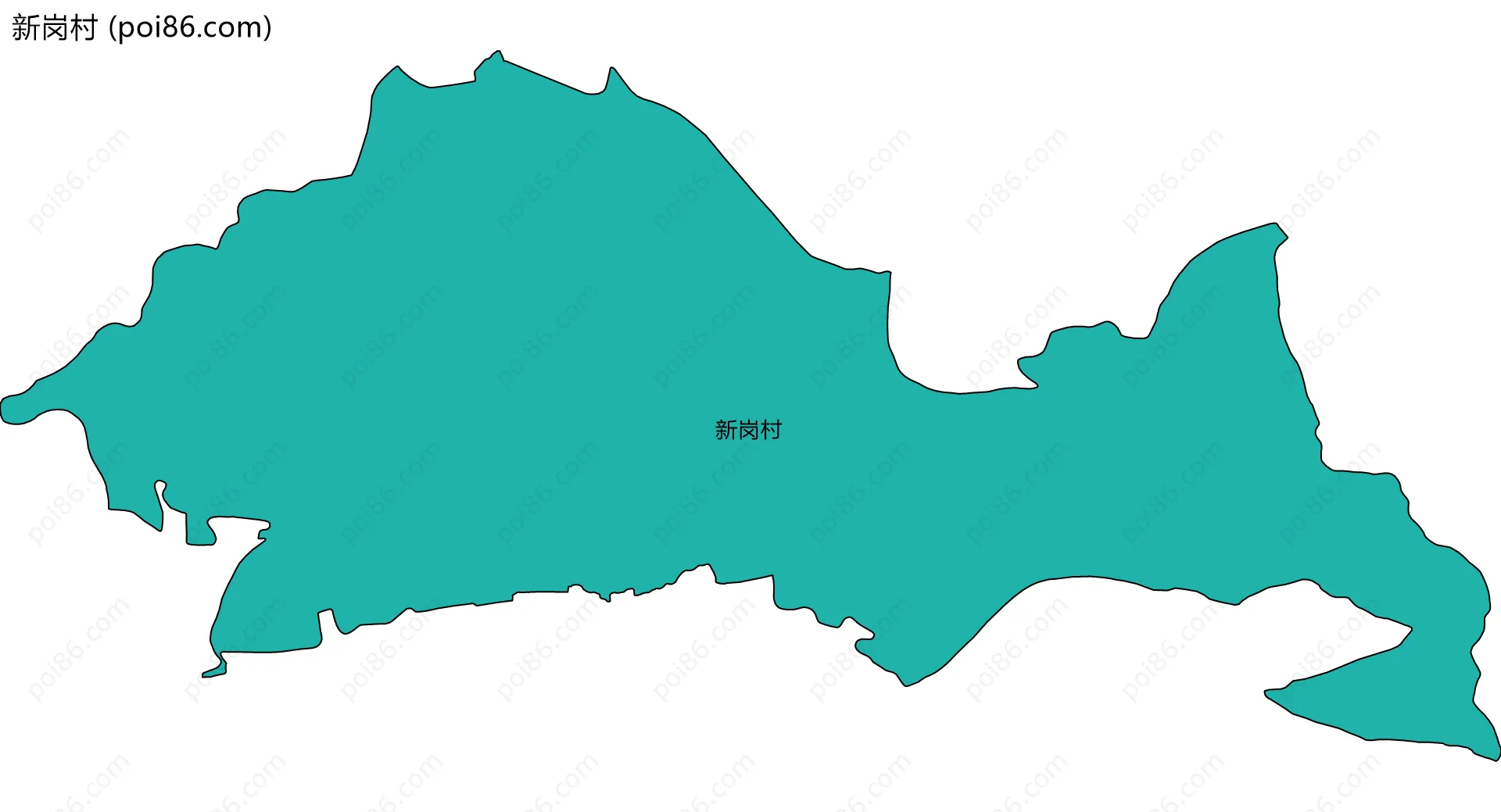 新岗村边界地图