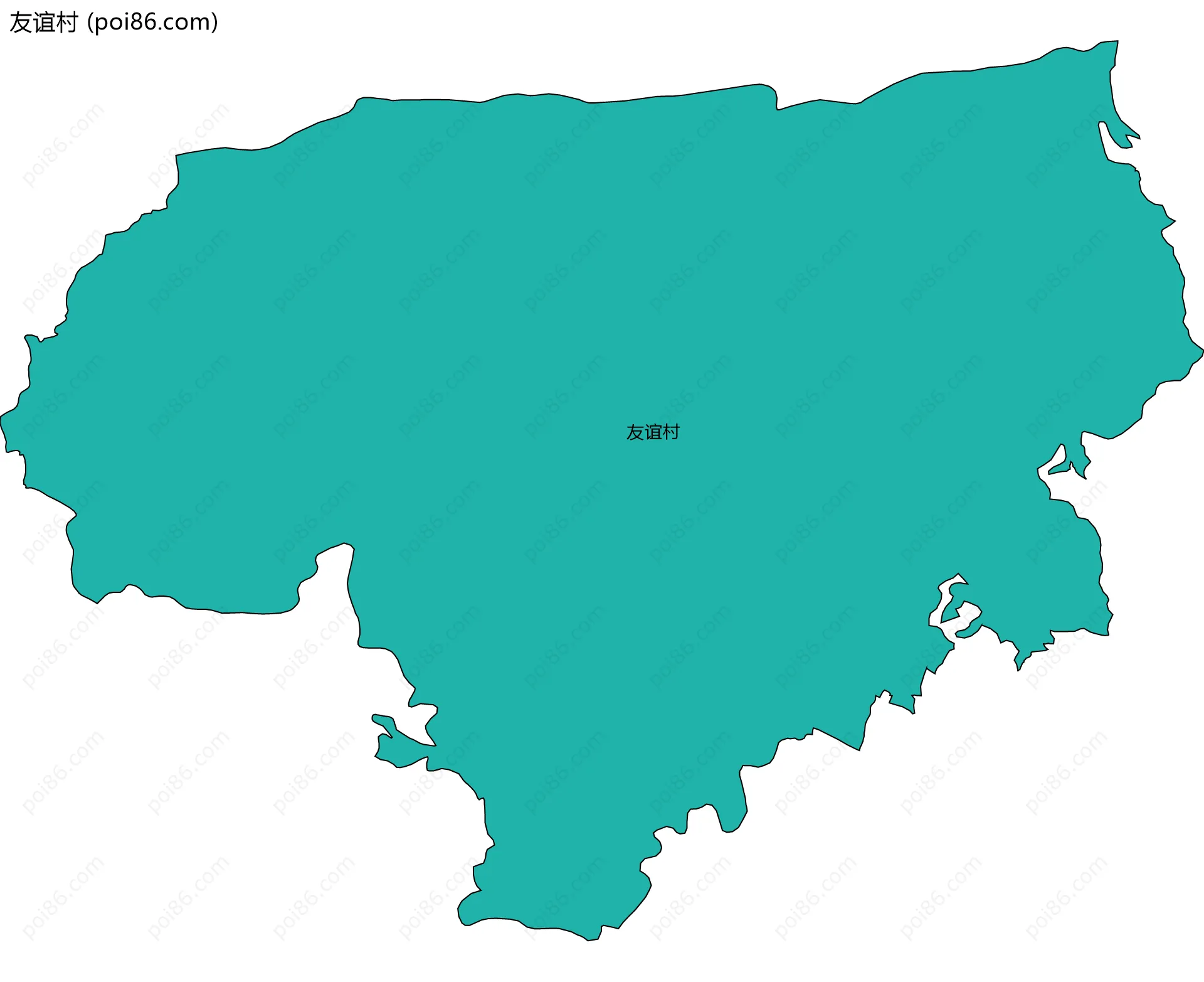 友谊村边界地图