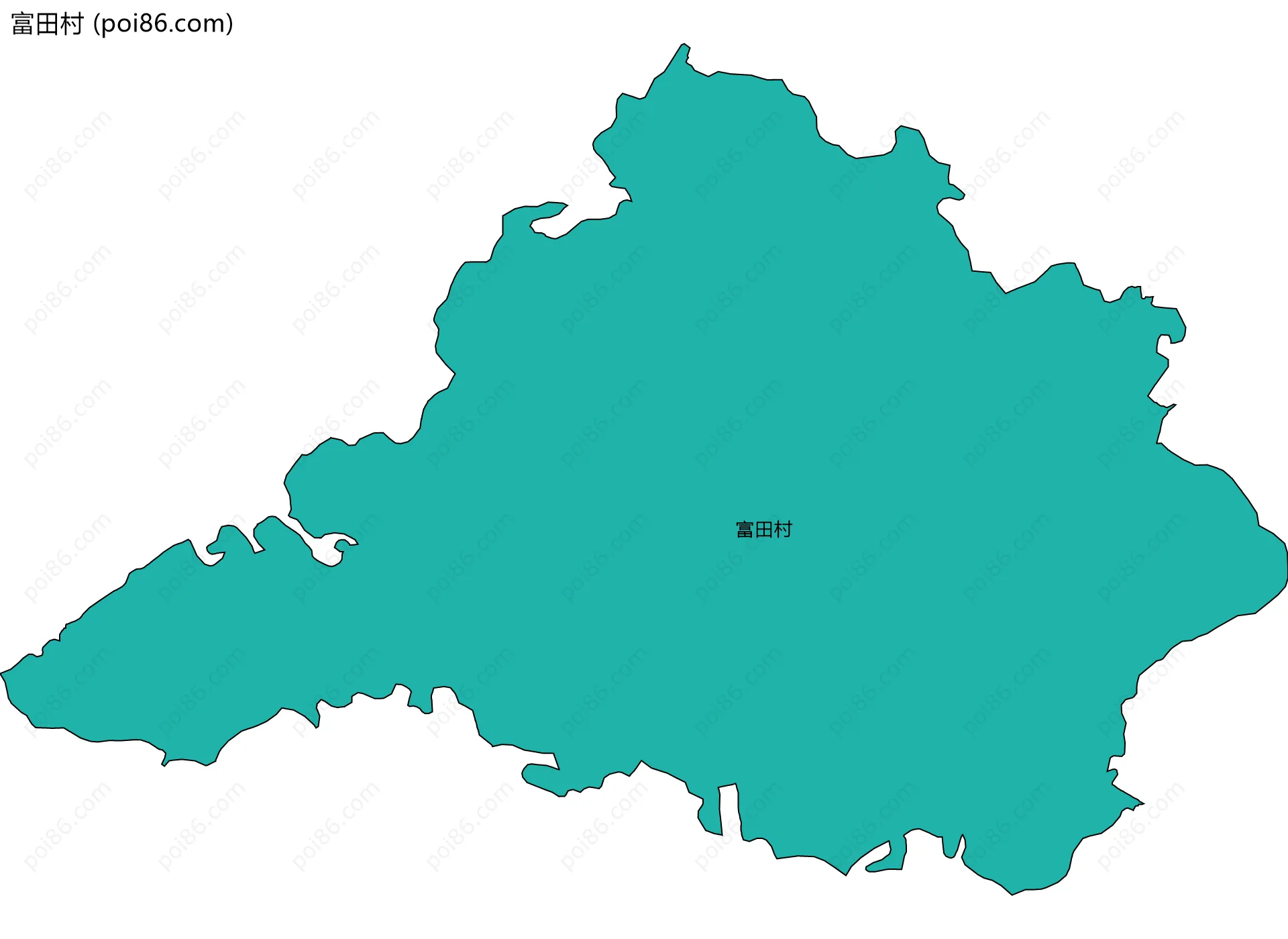 富田村边界地图