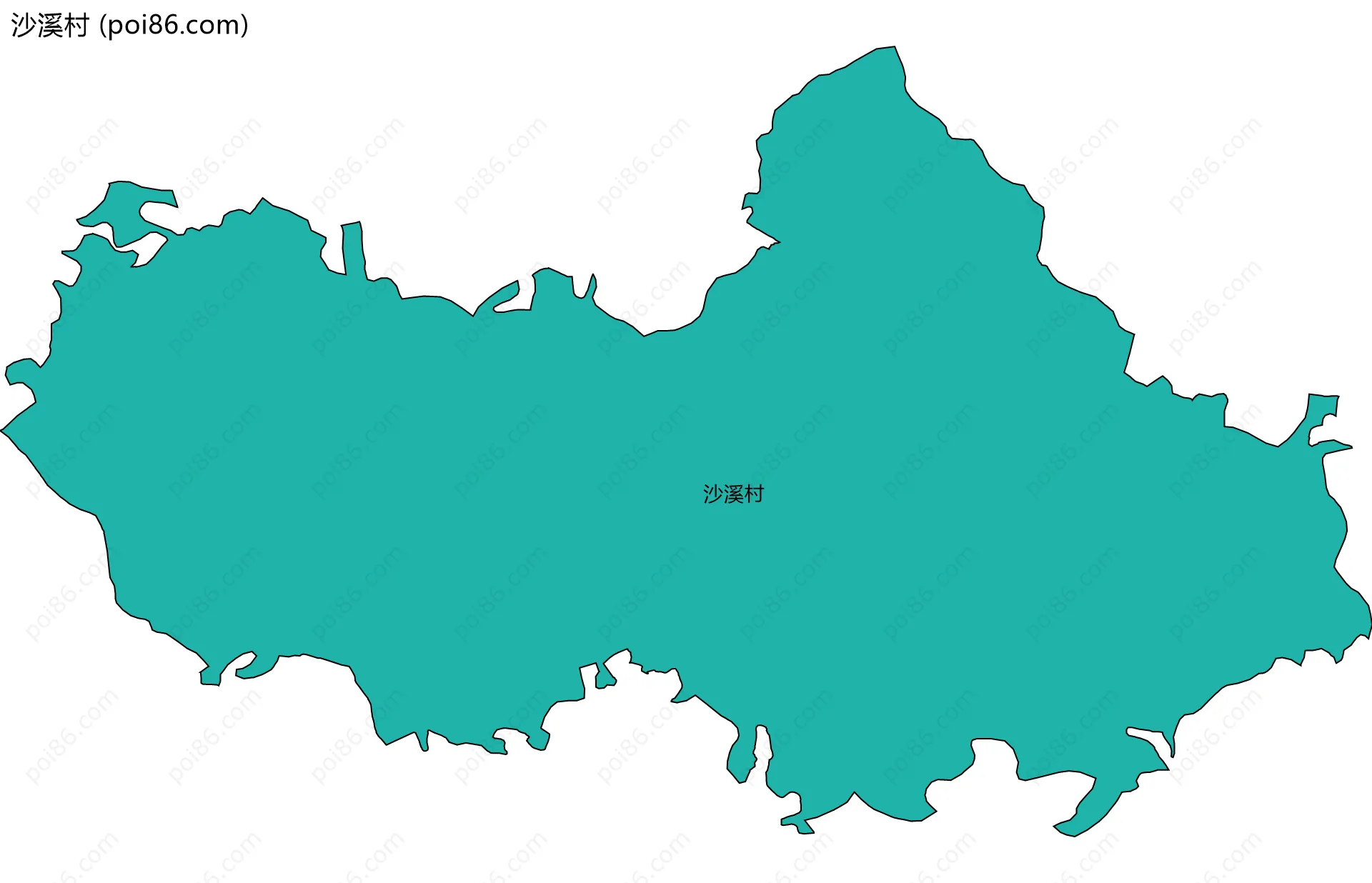 沙溪村边界地图