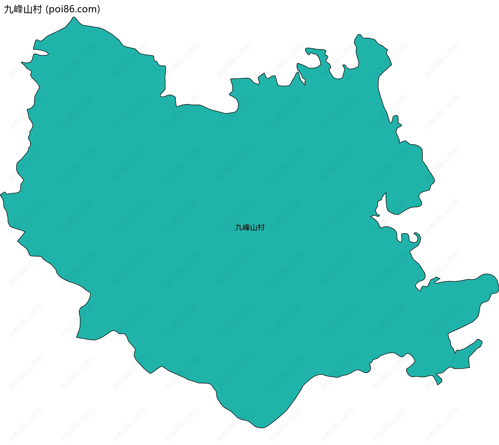 九峰山村边界地图