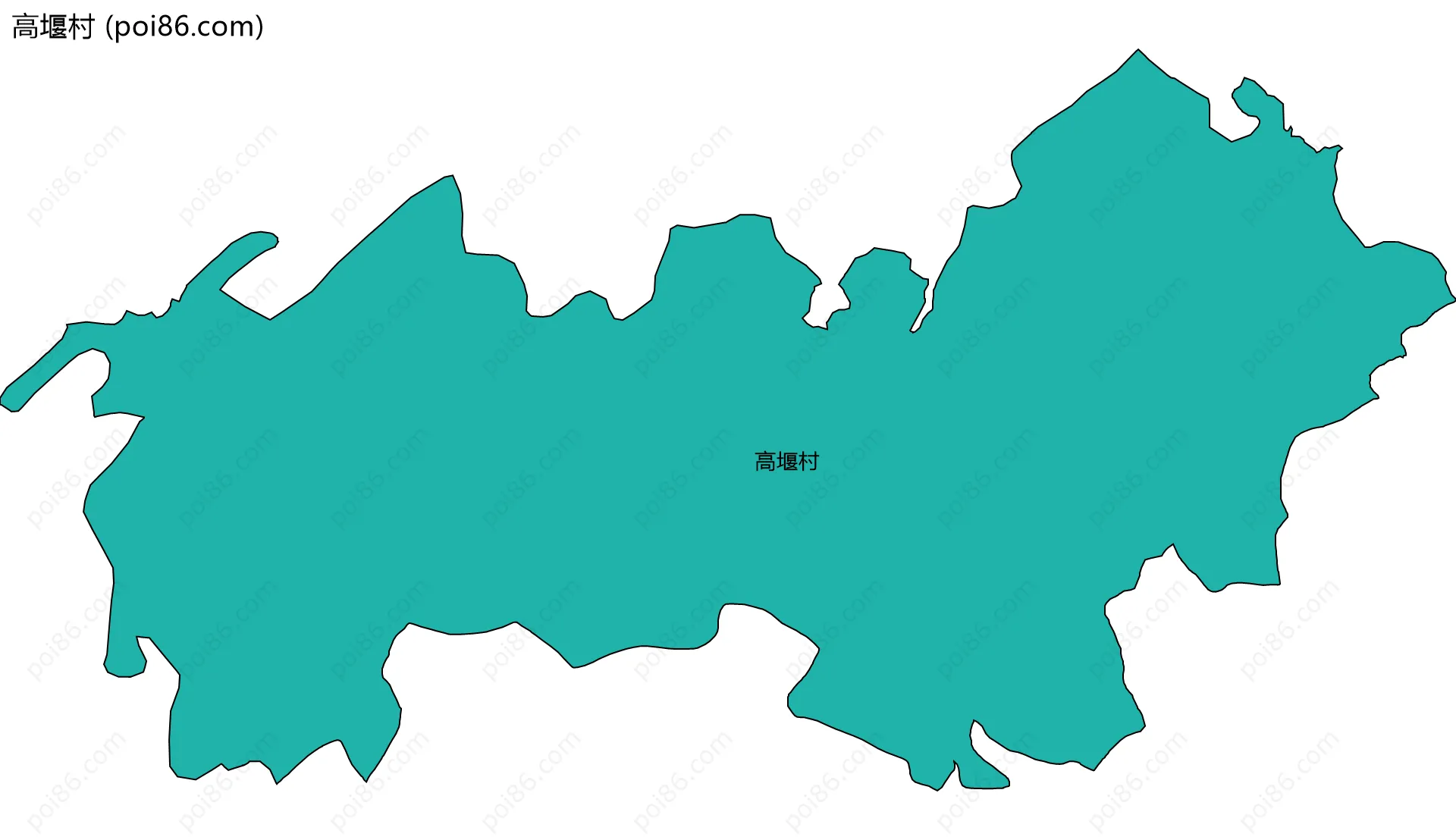 高堰村边界地图