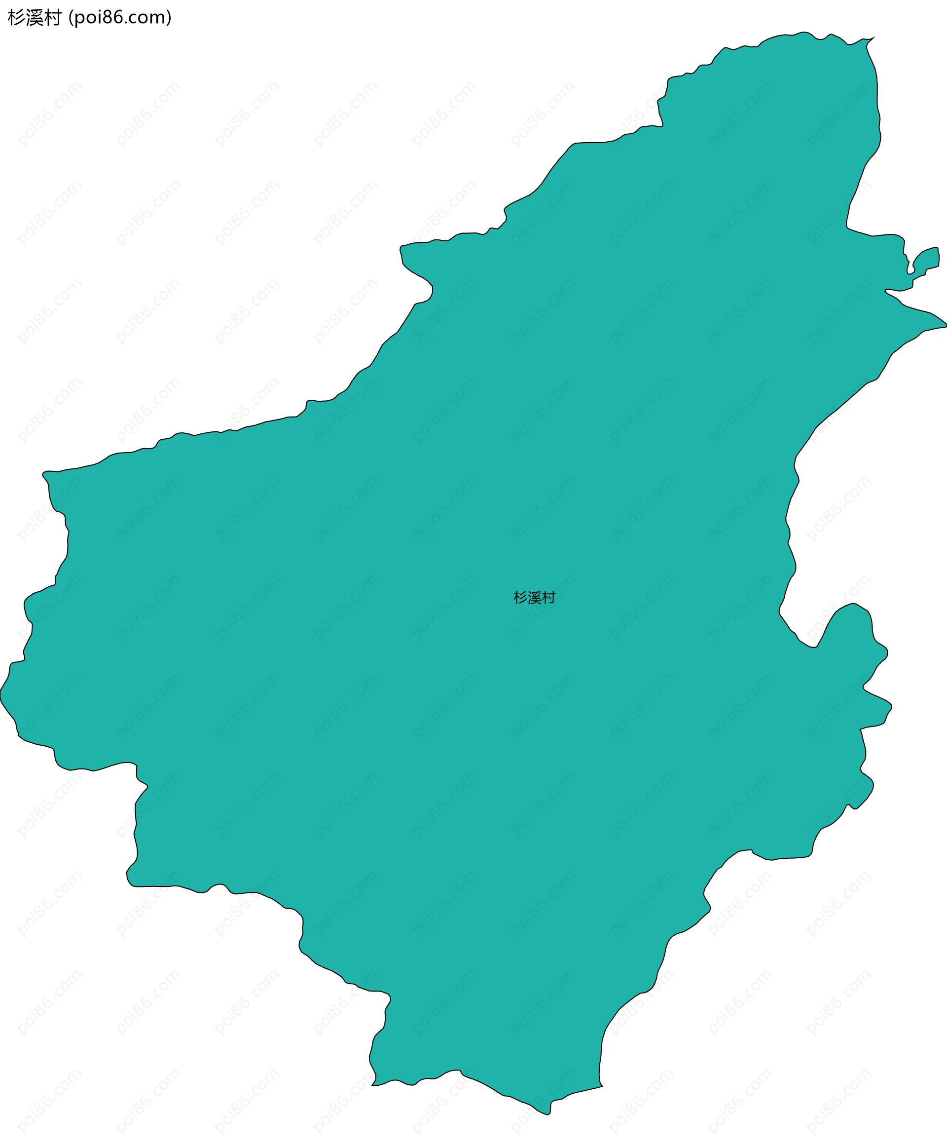 杉溪村边界地图