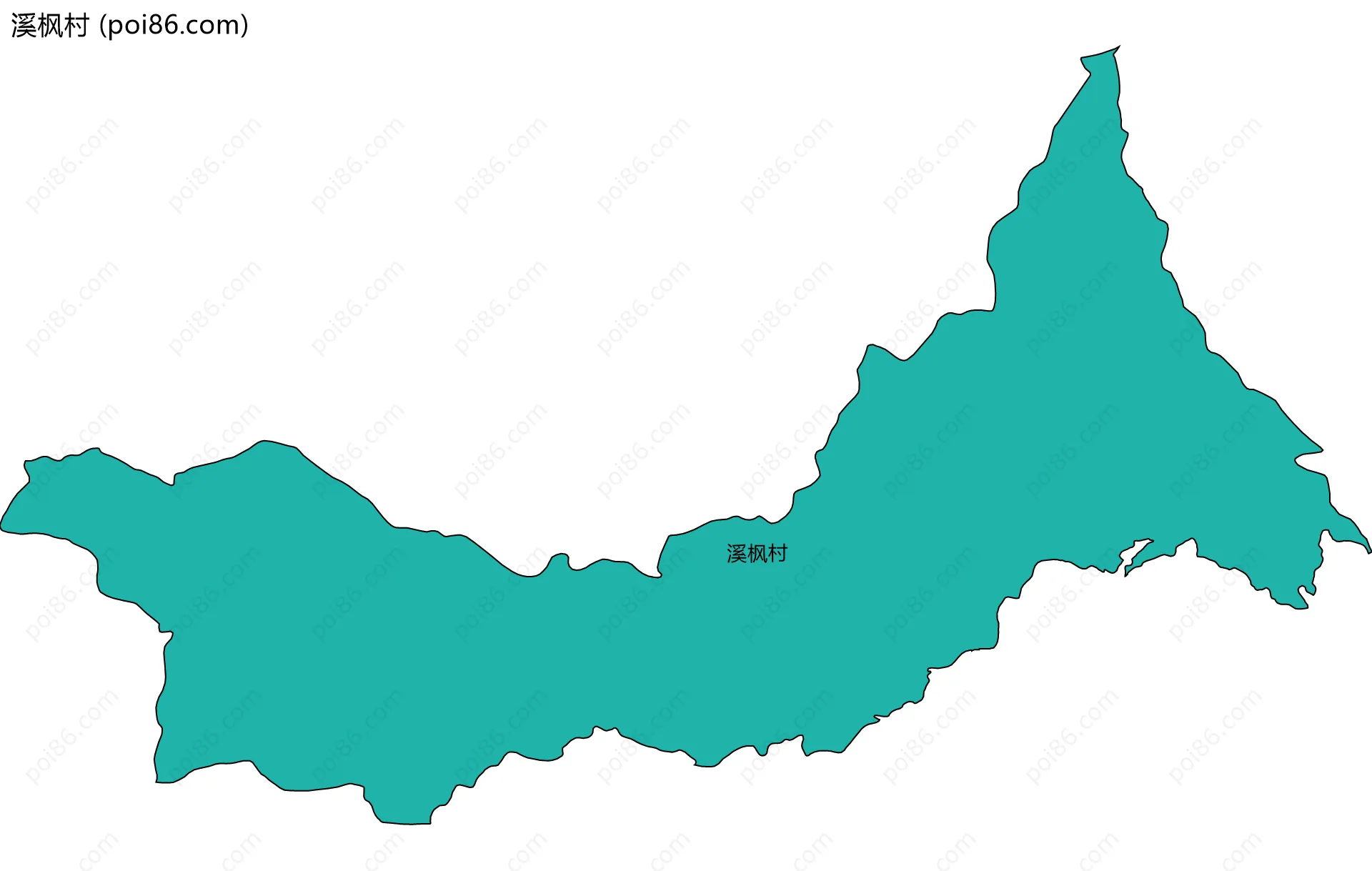 溪枫村边界地图