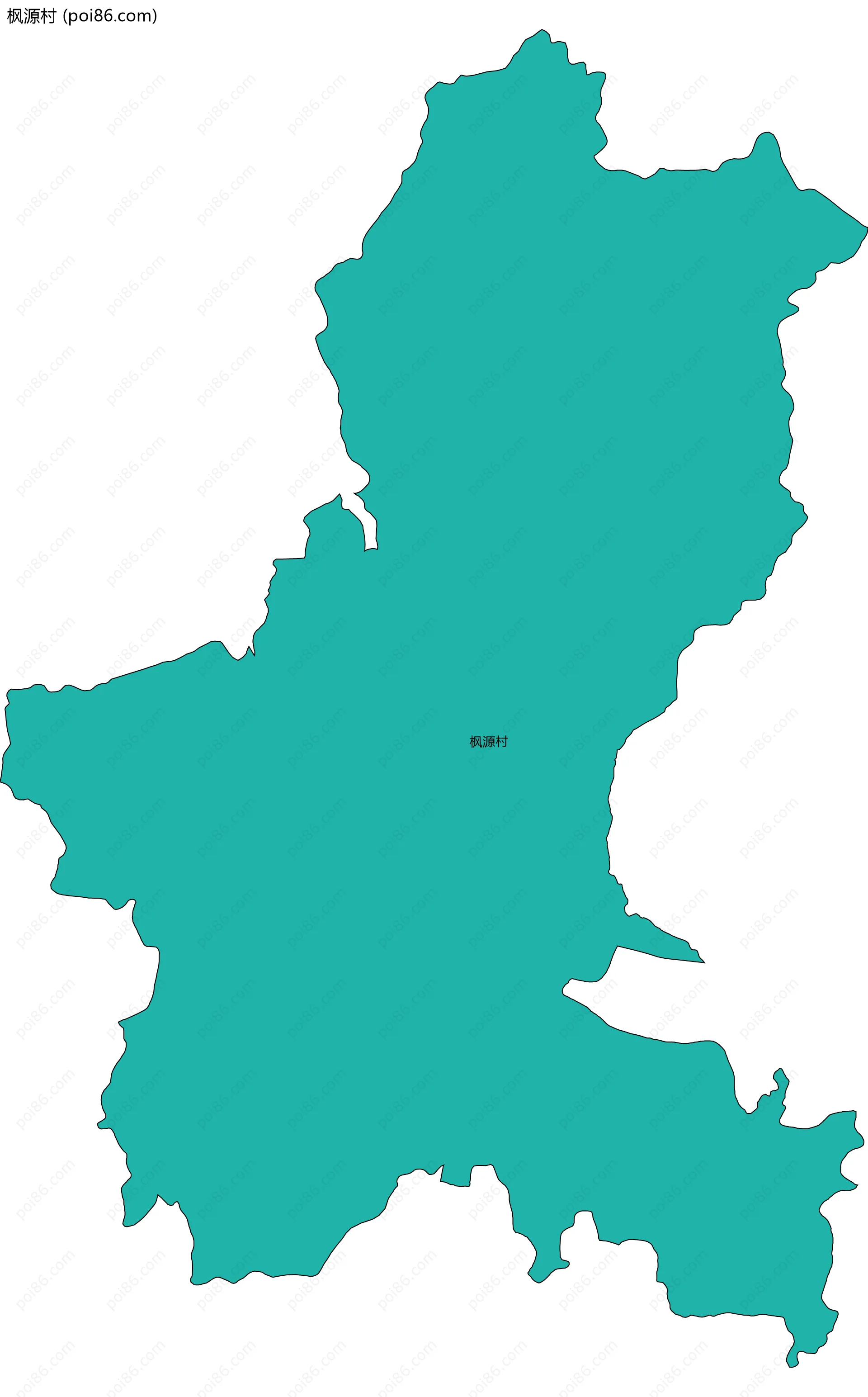 枫源村边界地图