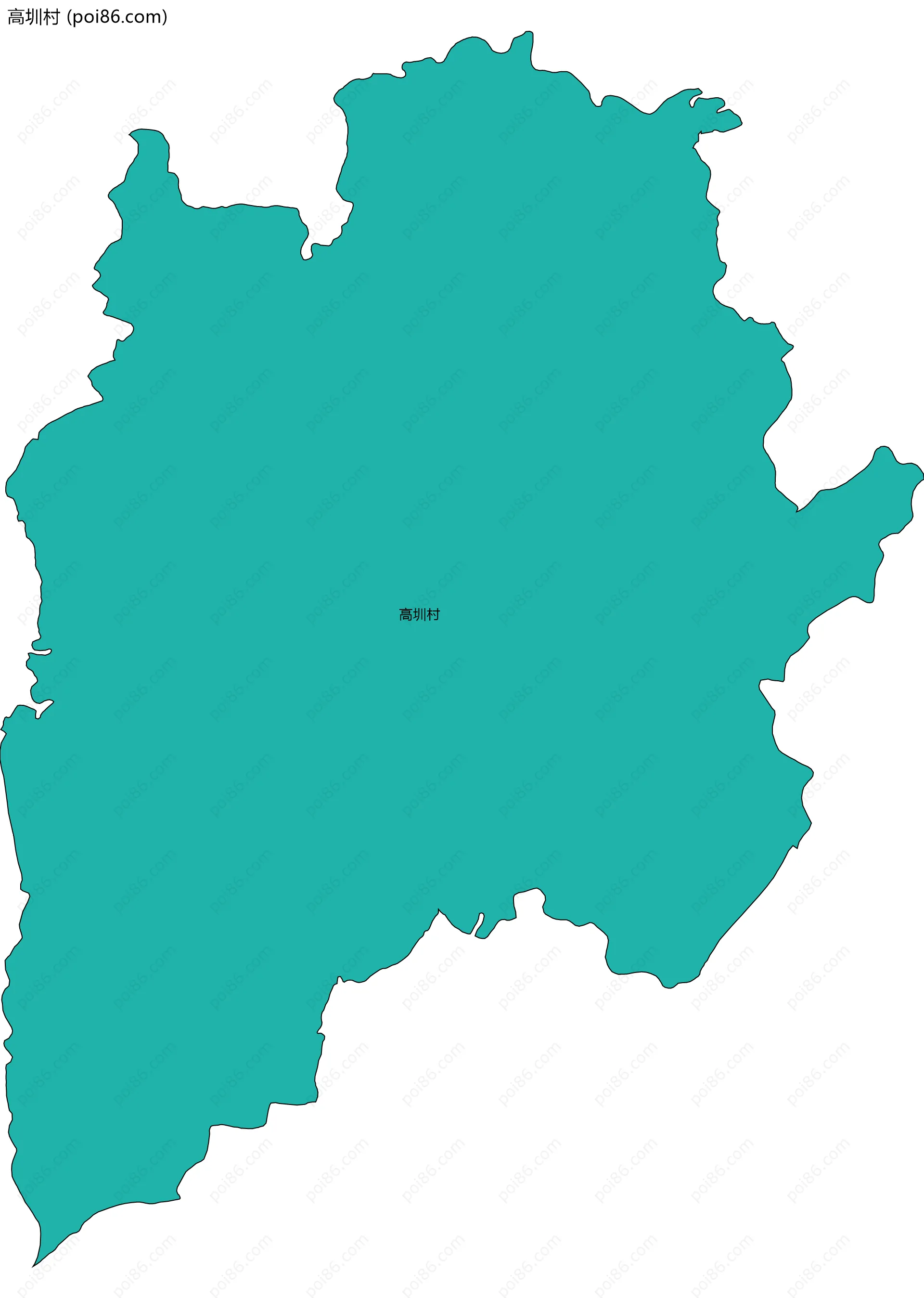 高圳村边界地图
