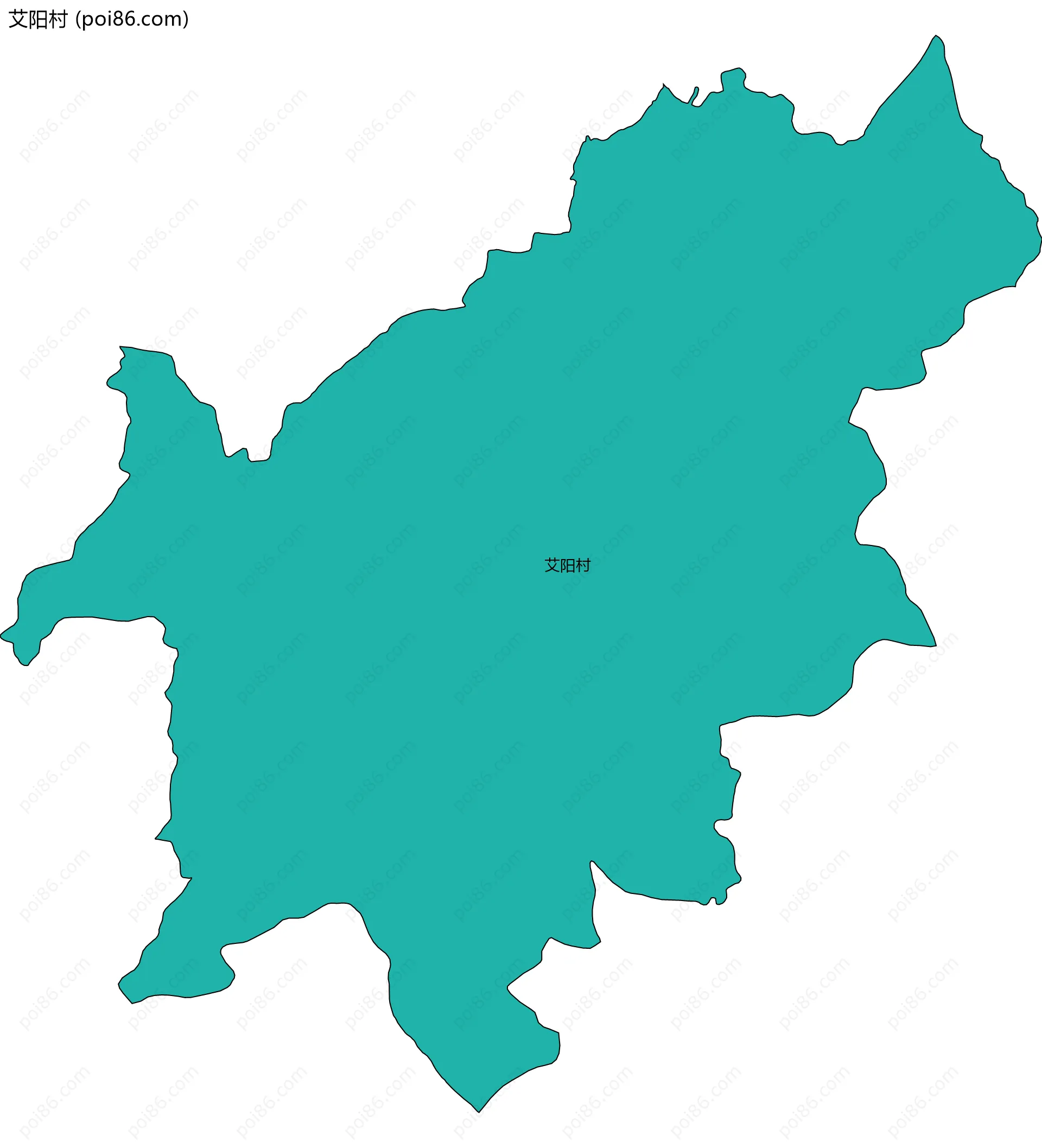 艾阳村边界地图